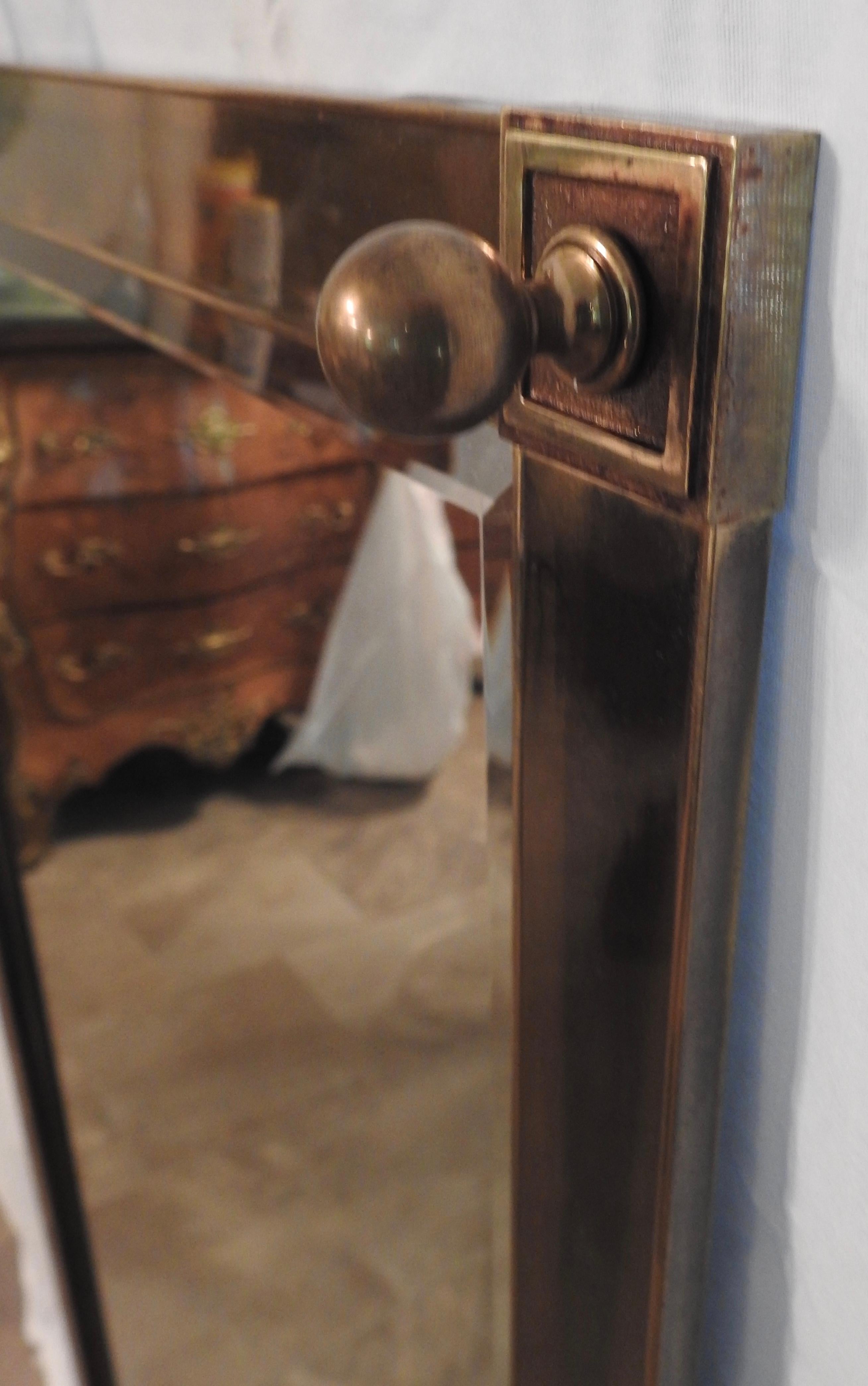 Mid-Century Modern Brass Labarge Midcentury Mirror