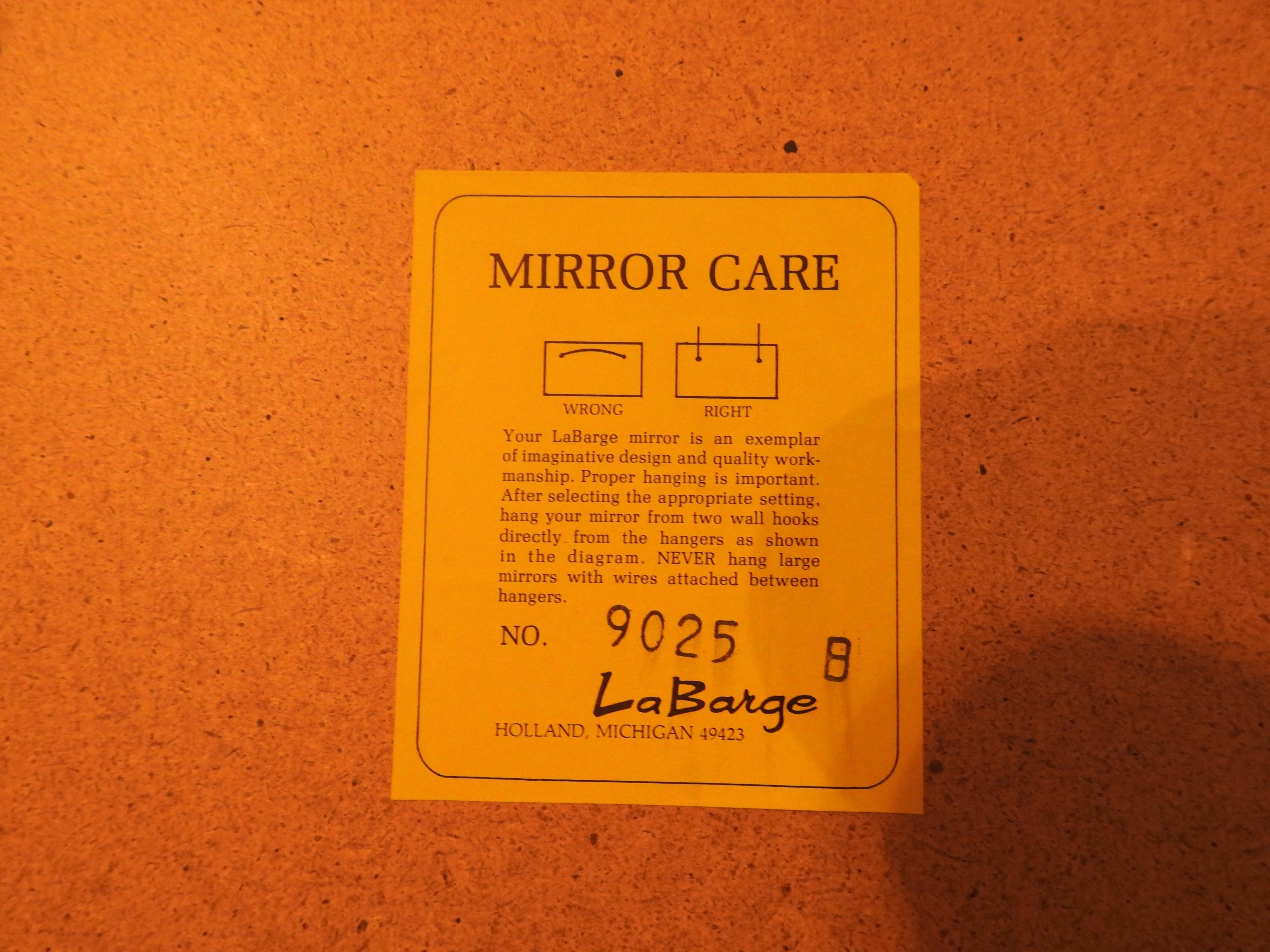 Brass Labarge Midcentury Mirror 2