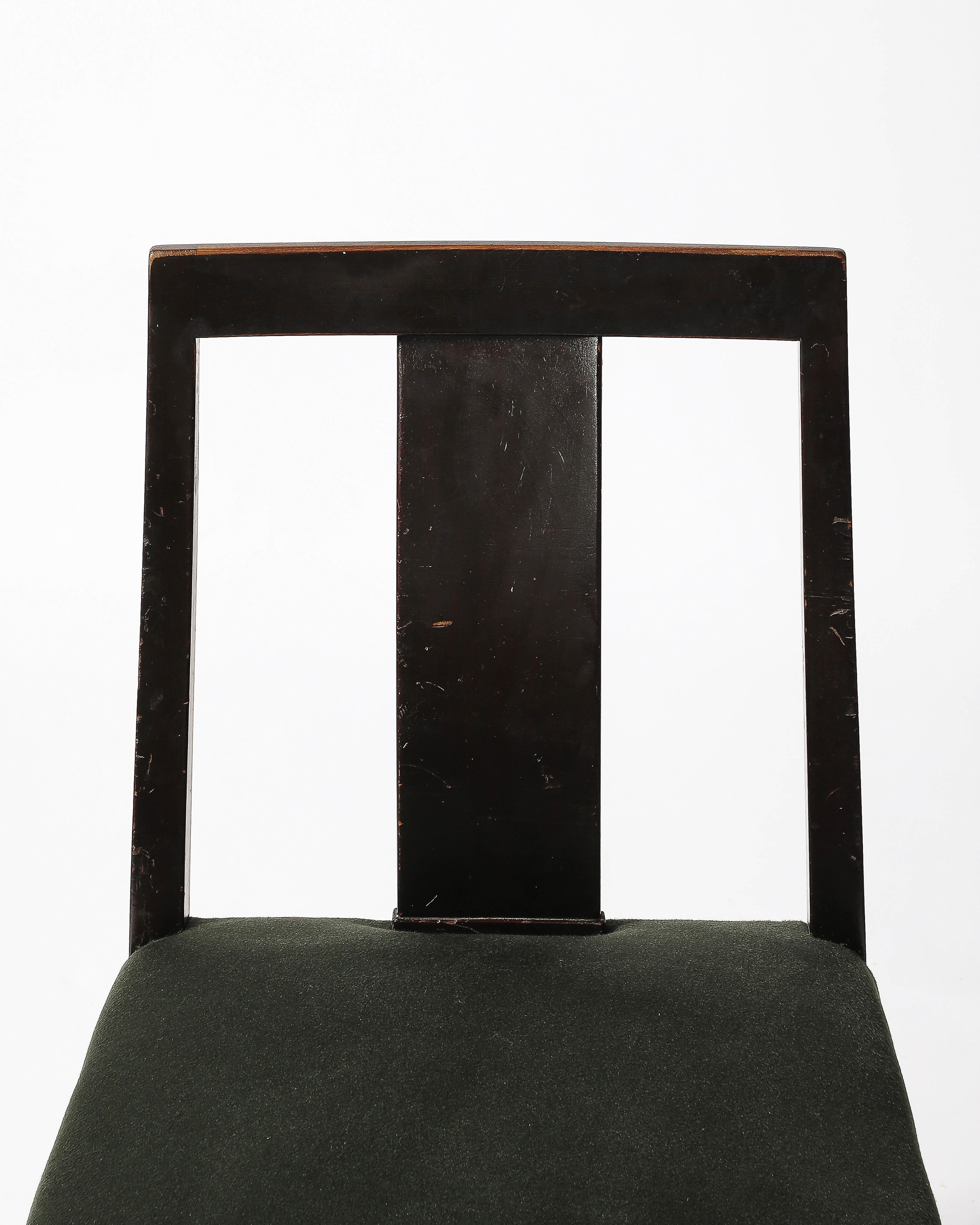 Sedia imbottita in ottone, legno laccato e lino nuovo di Edward Wormley, Un... in vendita 5