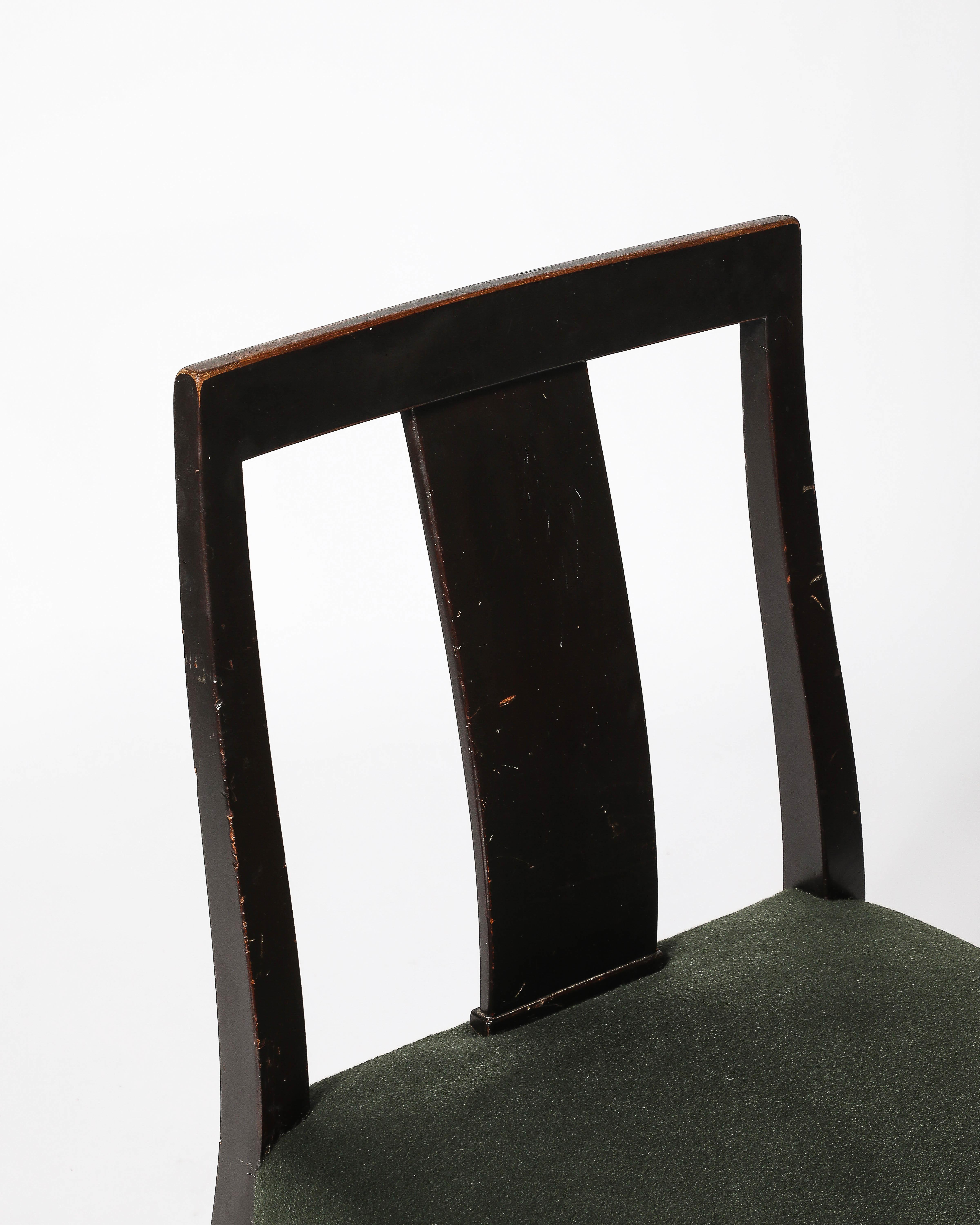 Sedia imbottita in ottone, legno laccato e lino nuovo di Edward Wormley, Un... in vendita 7