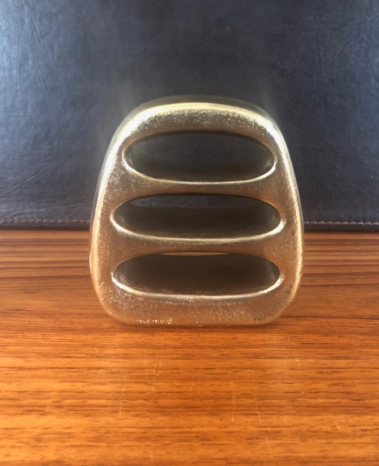 Brass Ladder Bookend by Ben Seibel for Jenfred-Ware In Good Condition In San Diego, CA