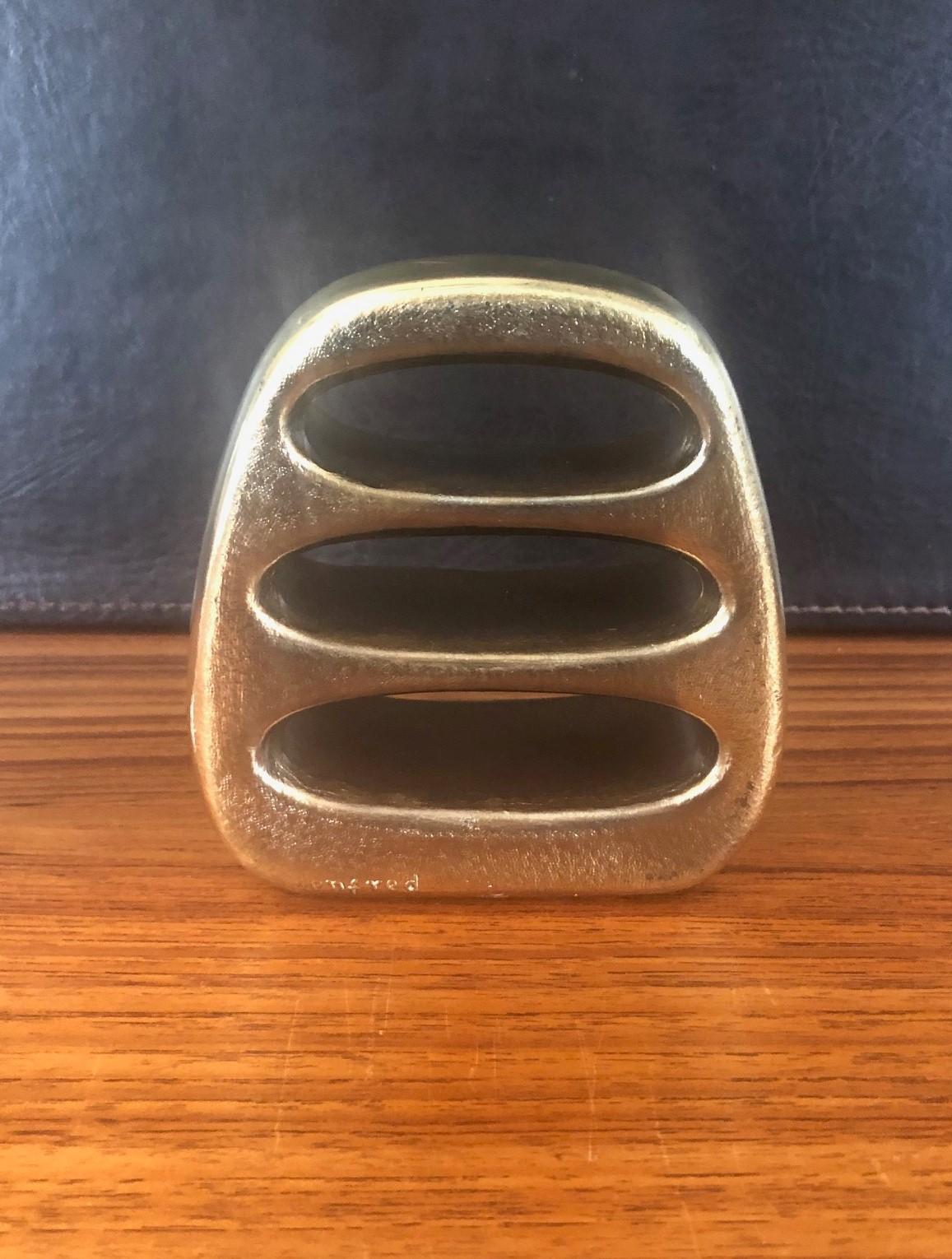 20th Century Brass Ladder Bookend by Ben Seibel for Jenfred-Ware