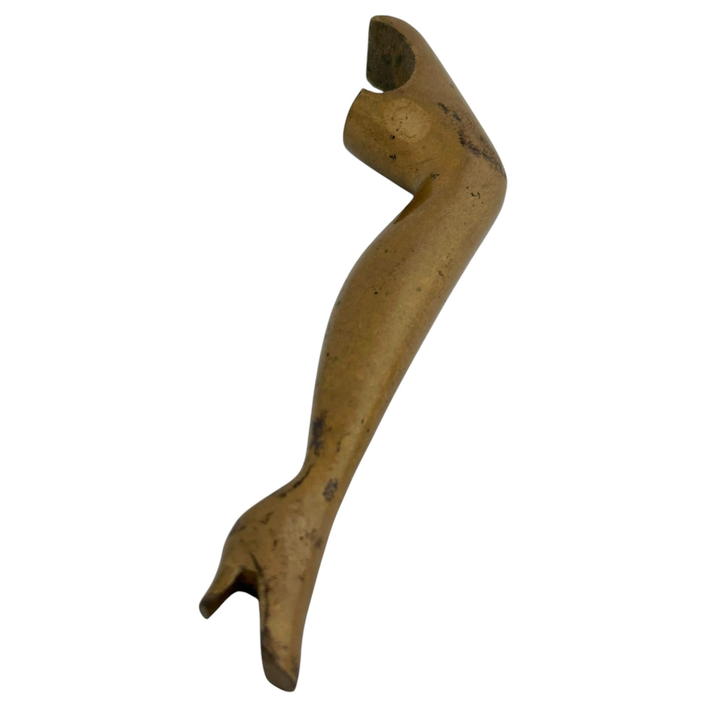 Brass Lady Leg Bottle Opener Mid-Century Modern Metal Barware Austria 1960s In Good Condition For Sale In Nuernberg, DE