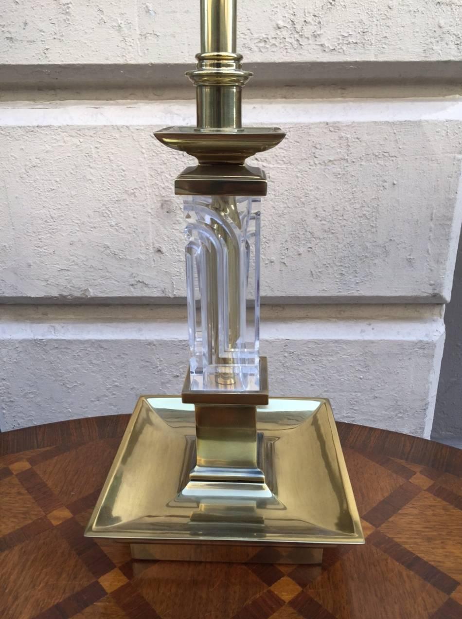 Mid-Century Modern Brass Lamp by Stiffel For Sale
