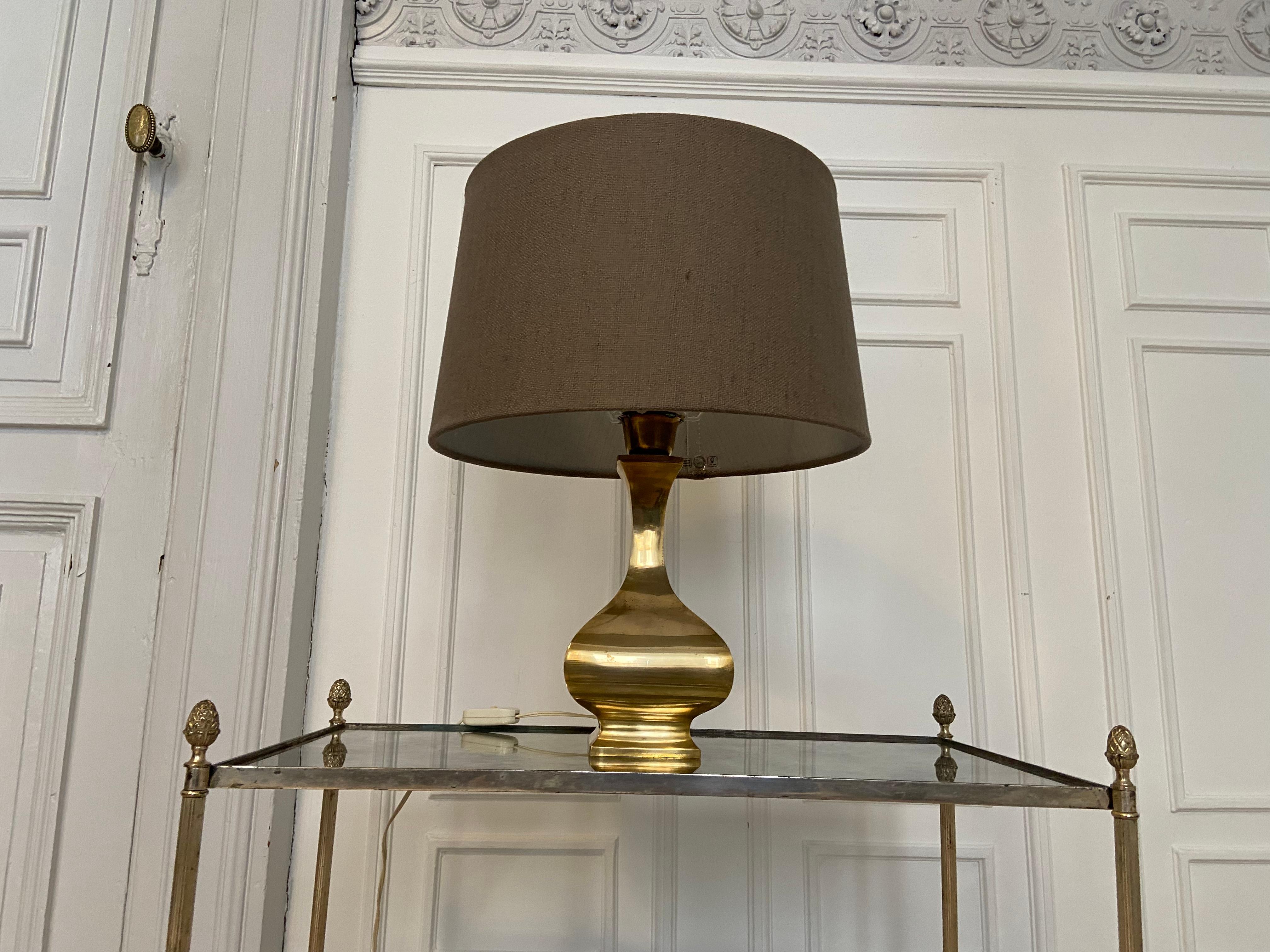 Brass Lamp in the Style of Maria Pergay Produced in the 70s For Sale 4