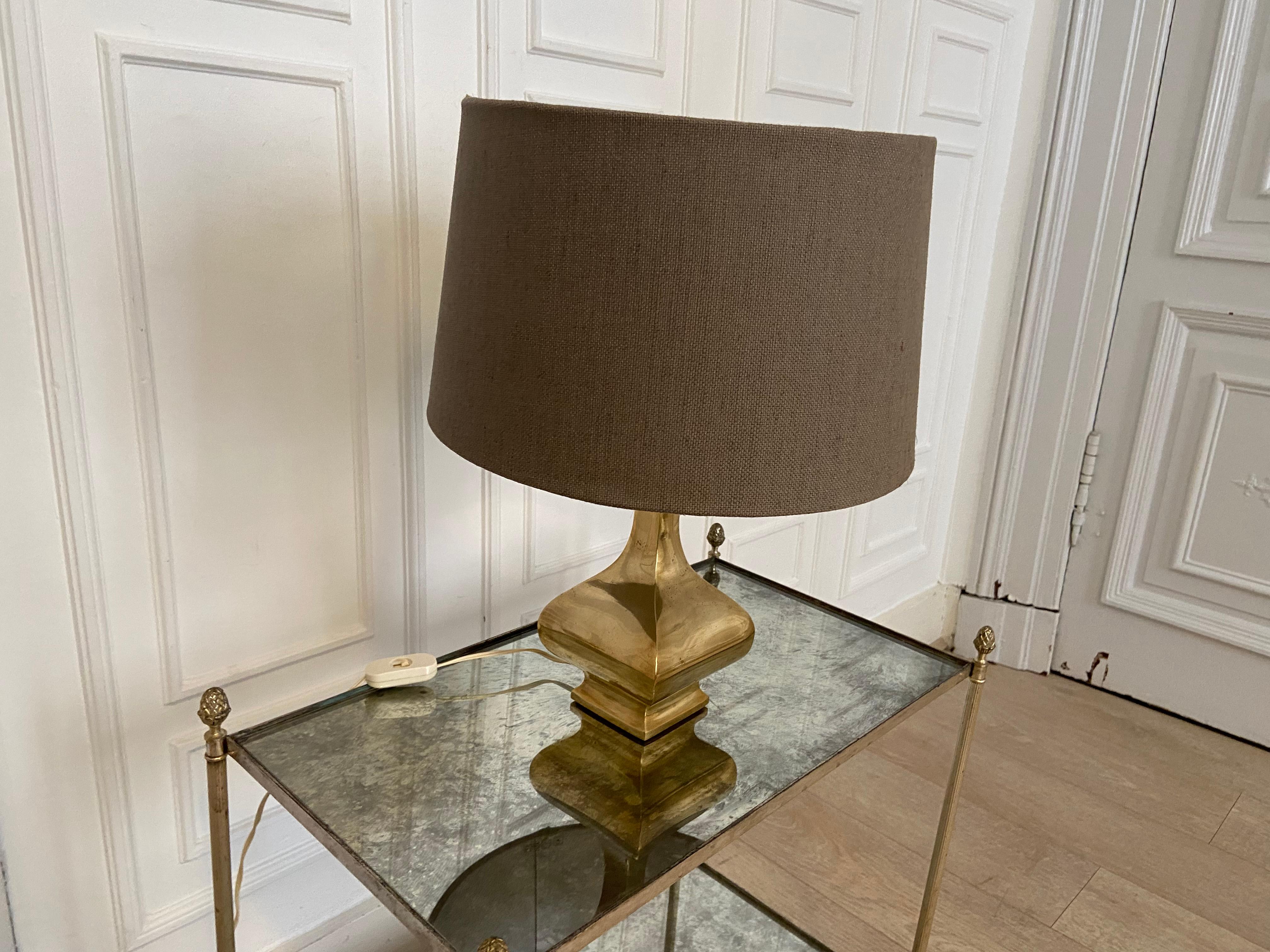 Brass Lamp in the Style of Maria Pergay Produced in the 70s For Sale 2