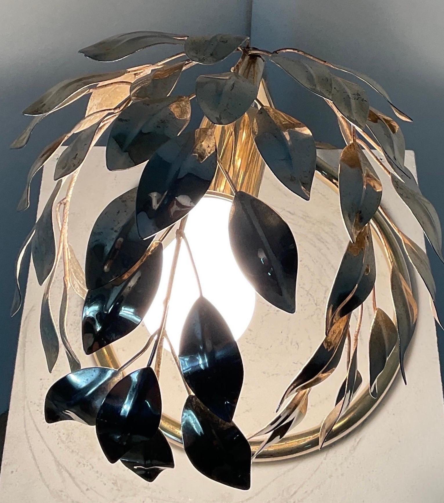 Aluminum Brass lamp style Tommaso Barbi For Sale