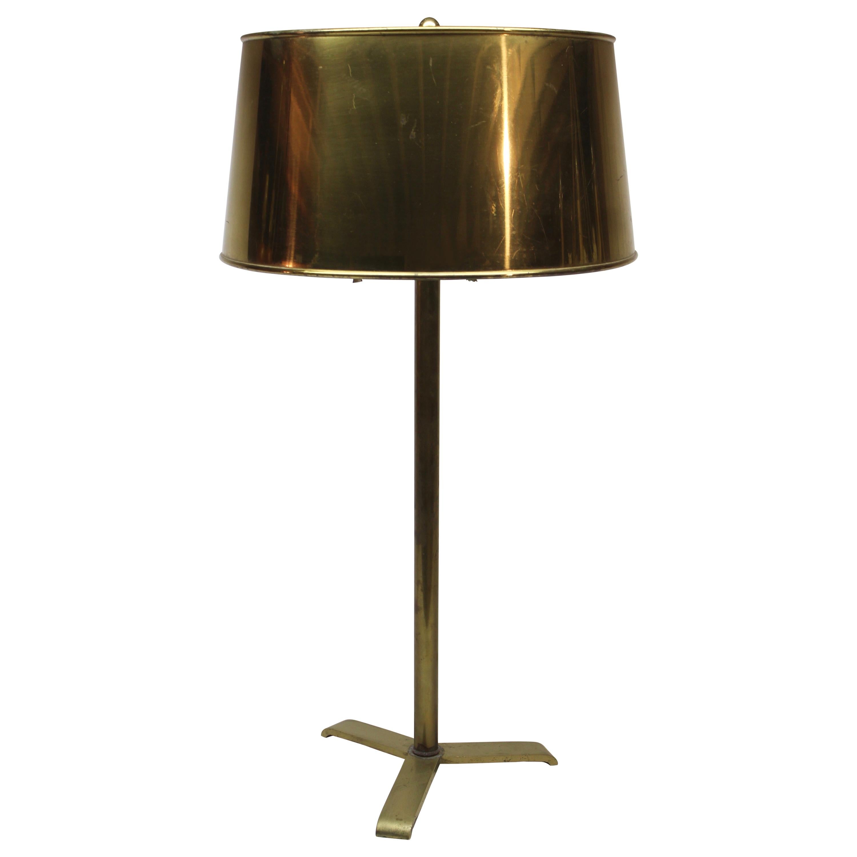 Brass Lamp with Brass Shade