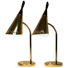 Brass Lamps Set of Two in the Manner of Laurel, 1950s, USA