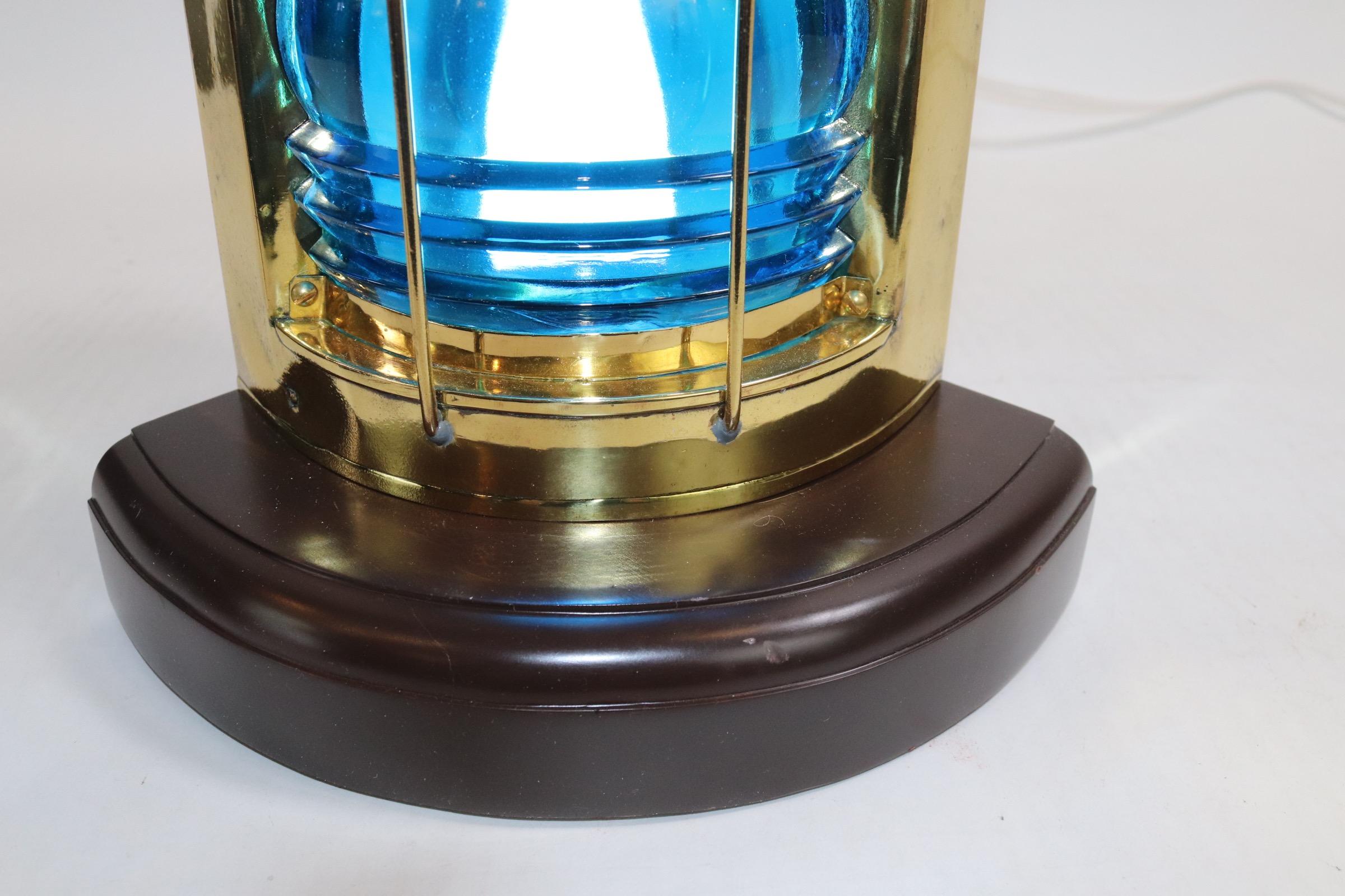 Mid-20th Century Brass Lantern by National Marine Lamp Company For Sale