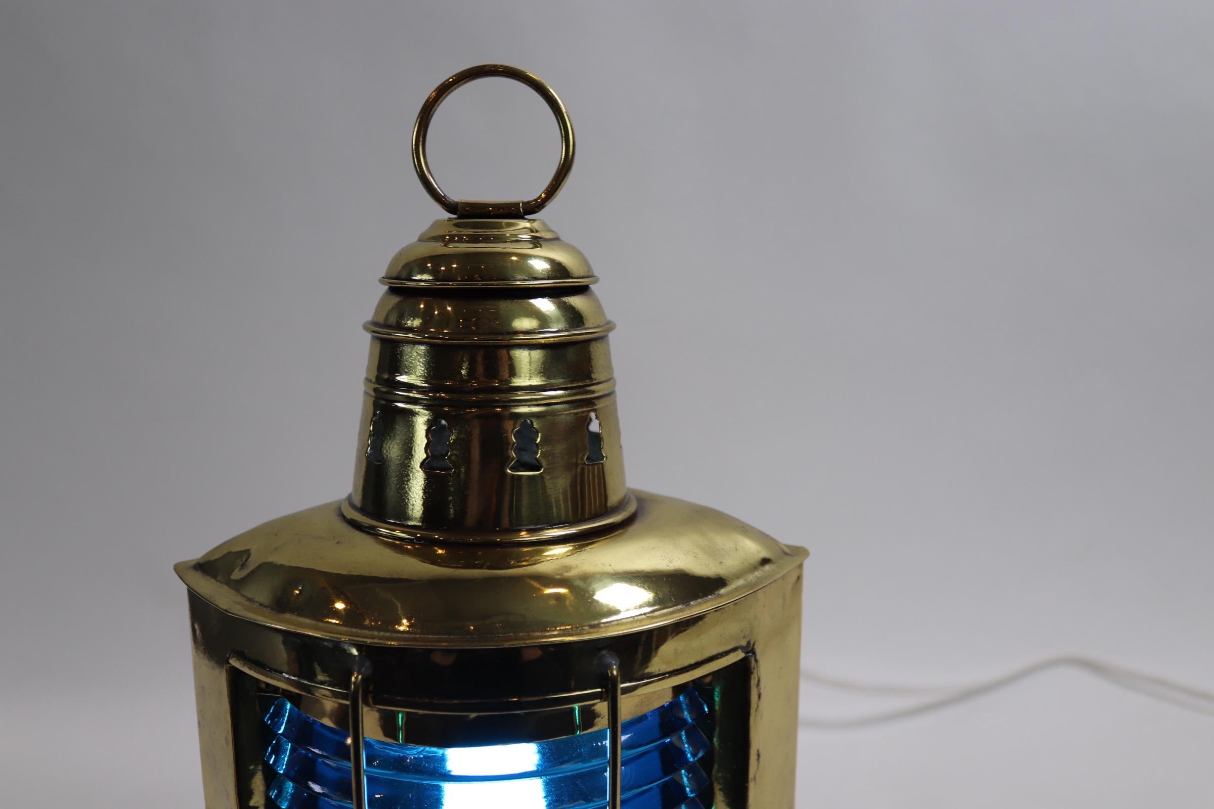 Brass Lantern by National Marine Lamp Company For Sale 1
