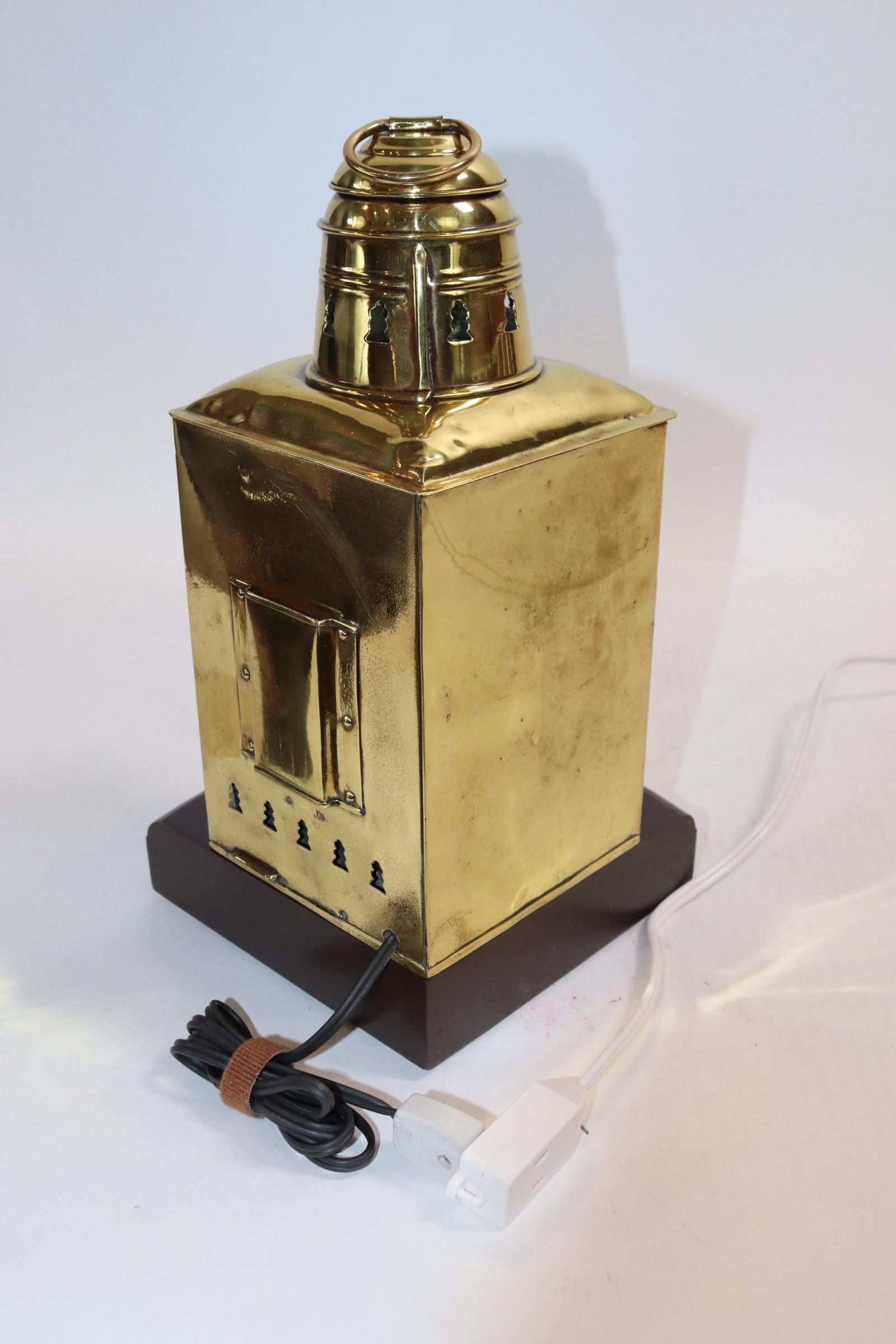 Brass Lantern by National Marine Lamp Company For Sale 3