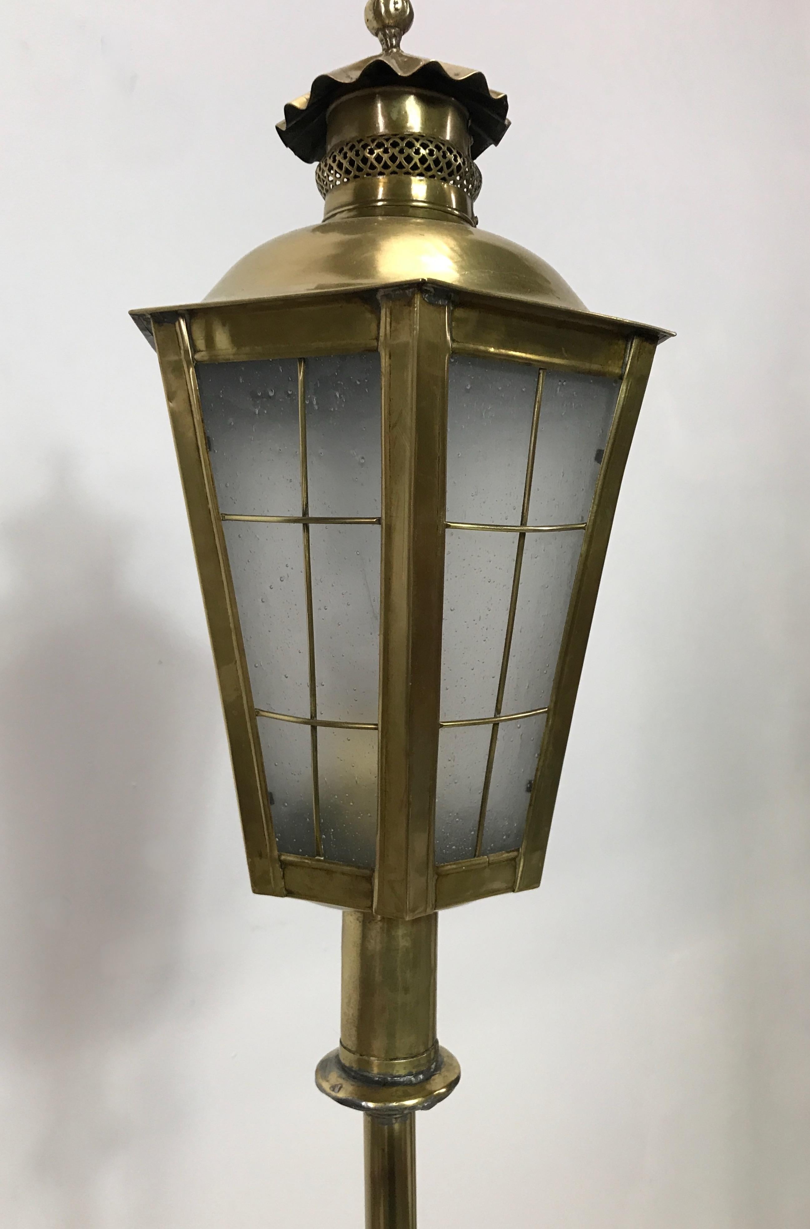 Brass Lantern Floor Lamp, England 19th Century 1