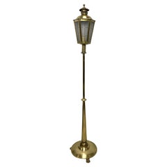 Brass Lantern Floor Lamp, England 19th Century Brass Lantern Floor Lamp, England 19th Century