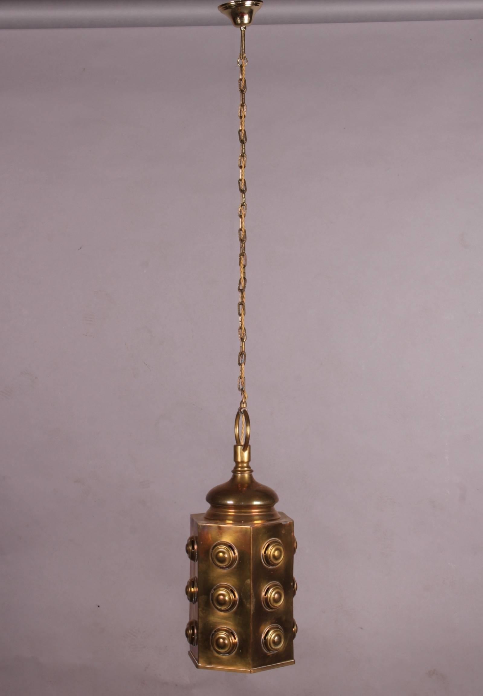 Brass lantern.