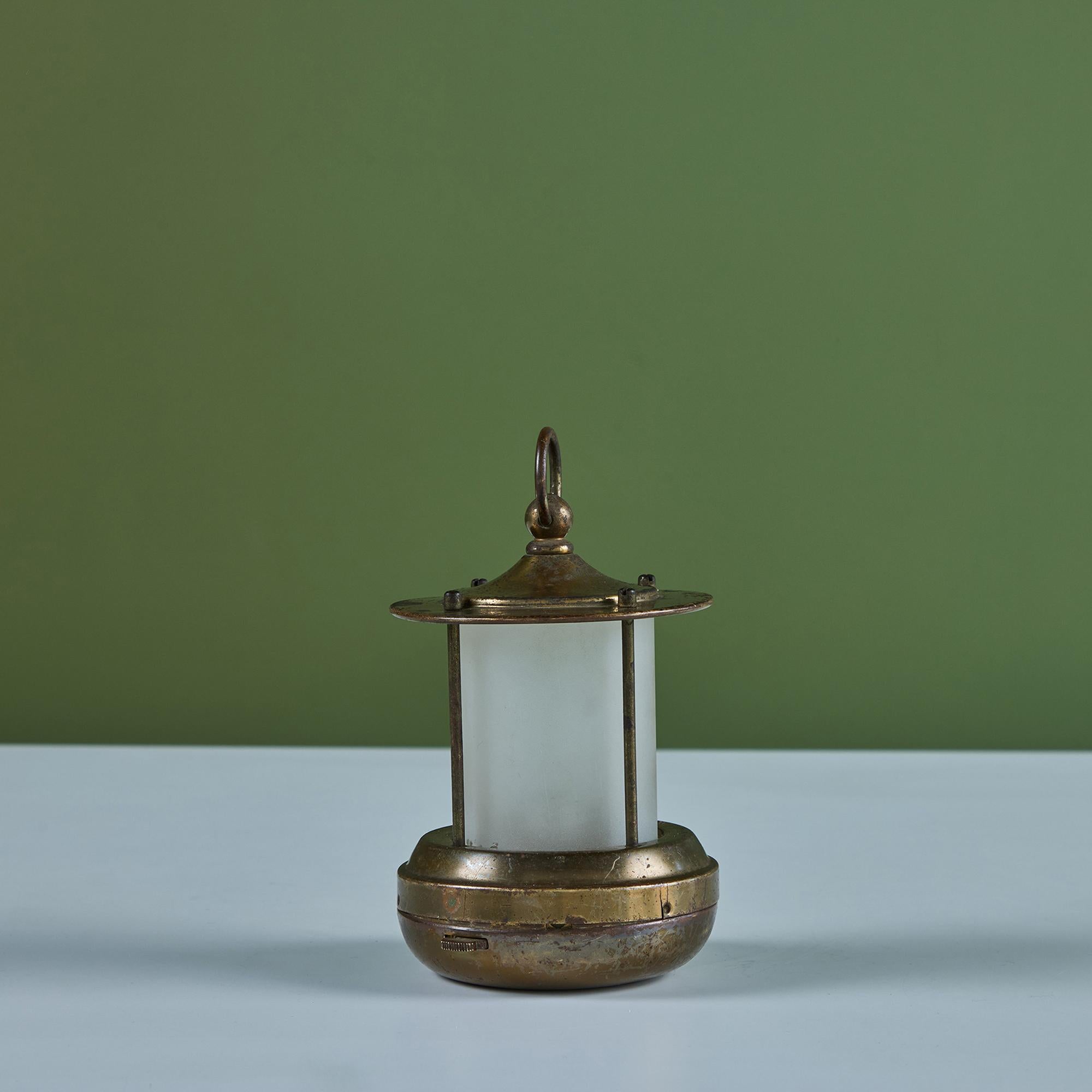 American Brass Lantern Lamp for Chase USA For Sale