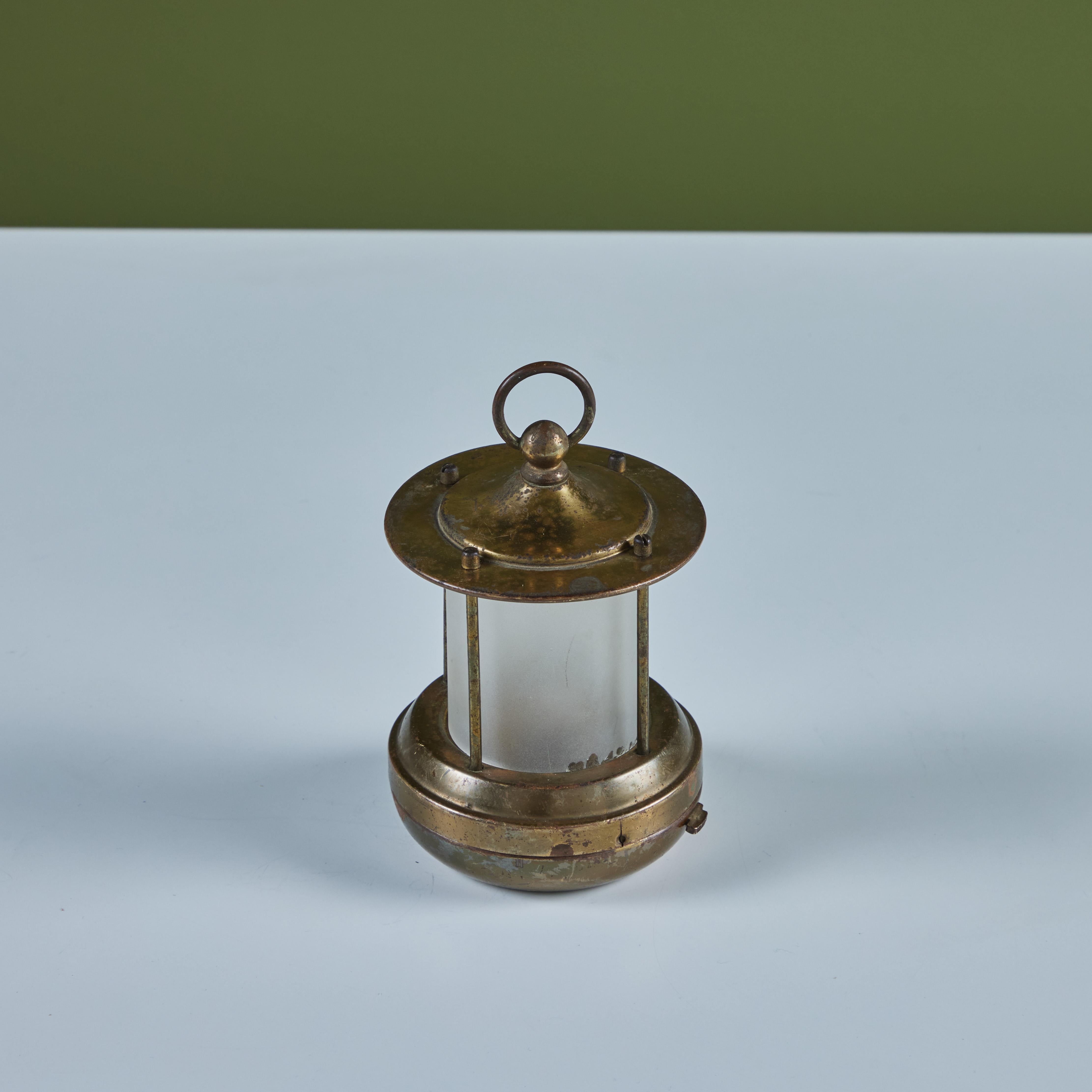 Mid-20th Century Brass Lantern Lamp for Chase USA For Sale