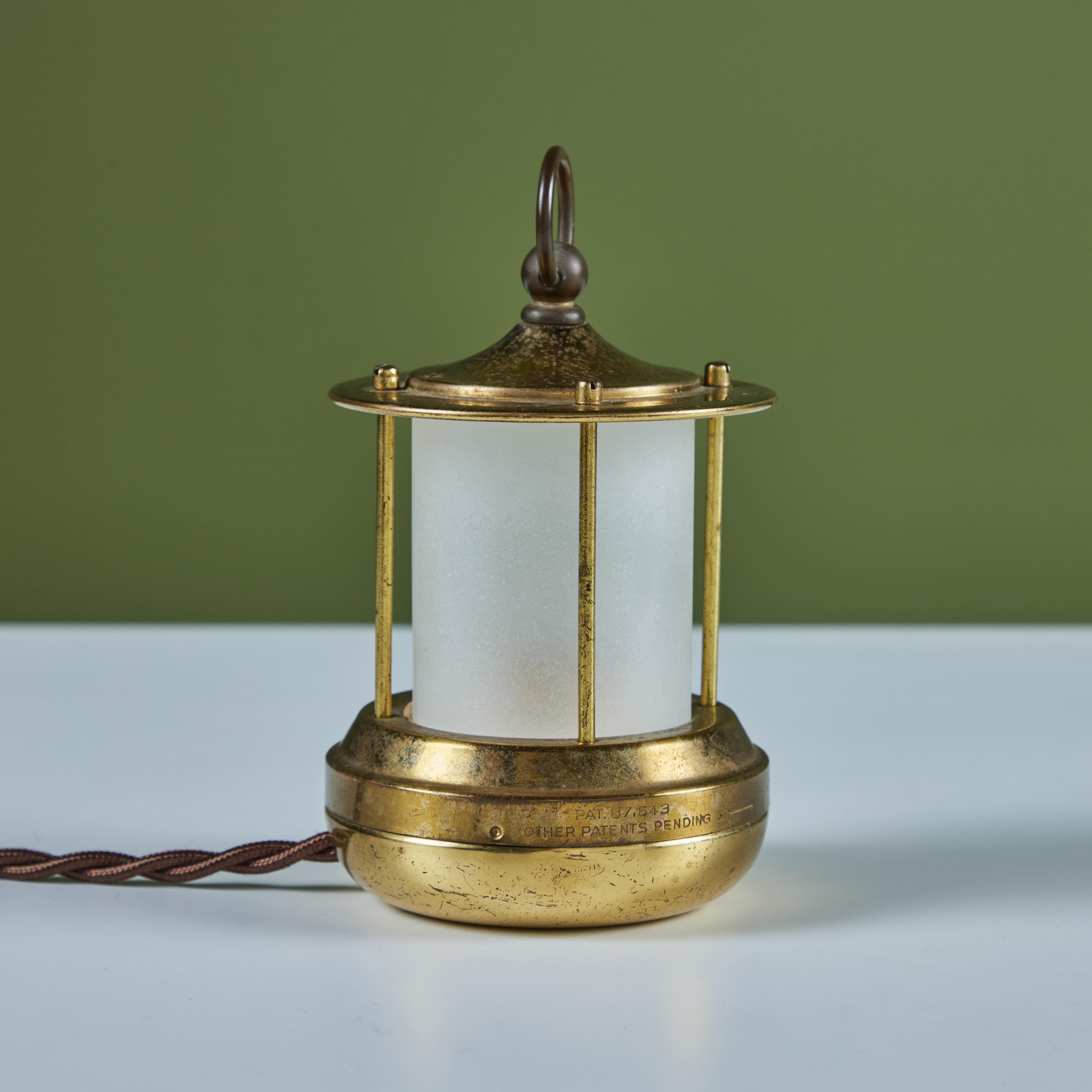 Mid-20th Century Brass Lantern Lamp for Chase USA