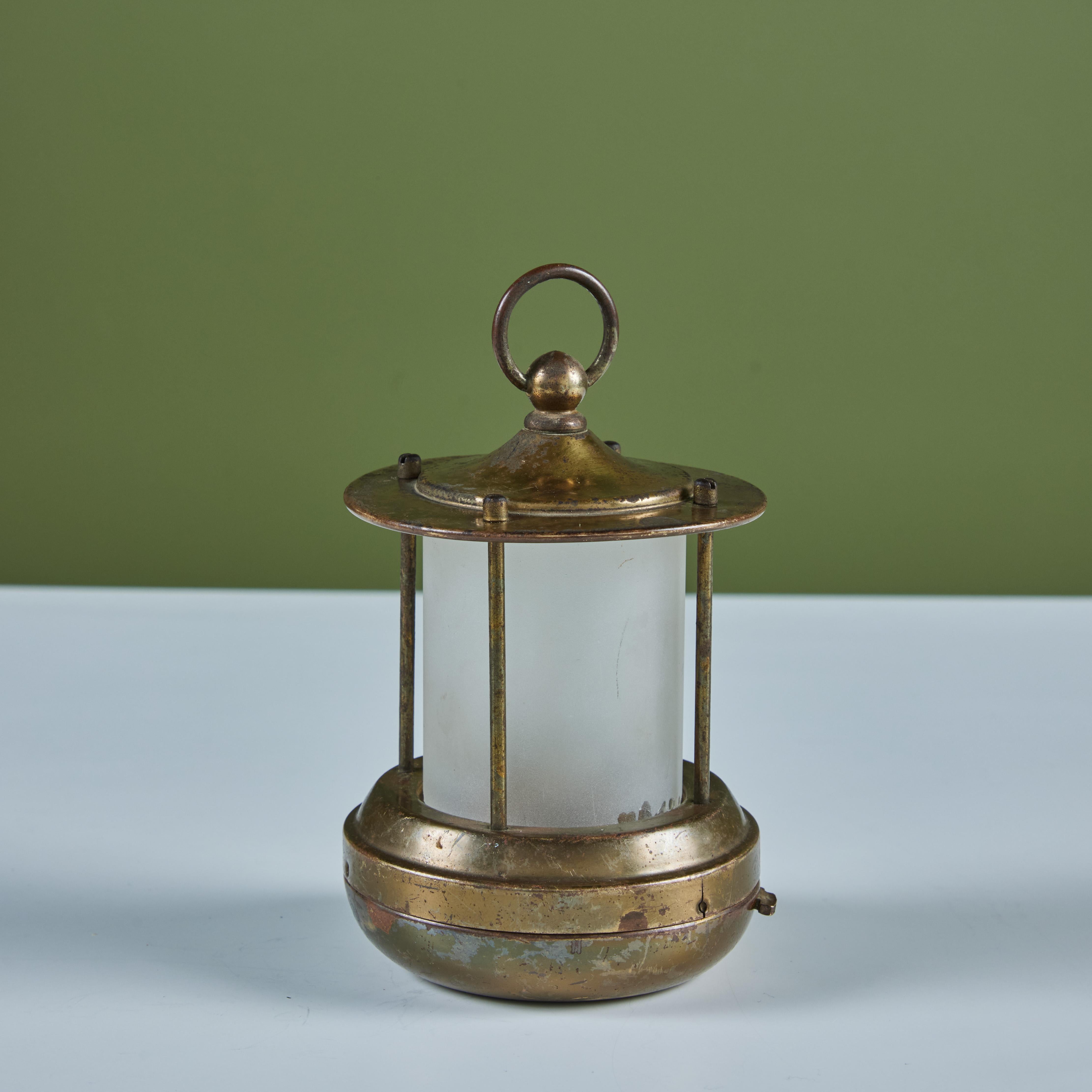 Brass Lantern Lamp for Chase USA For Sale 1