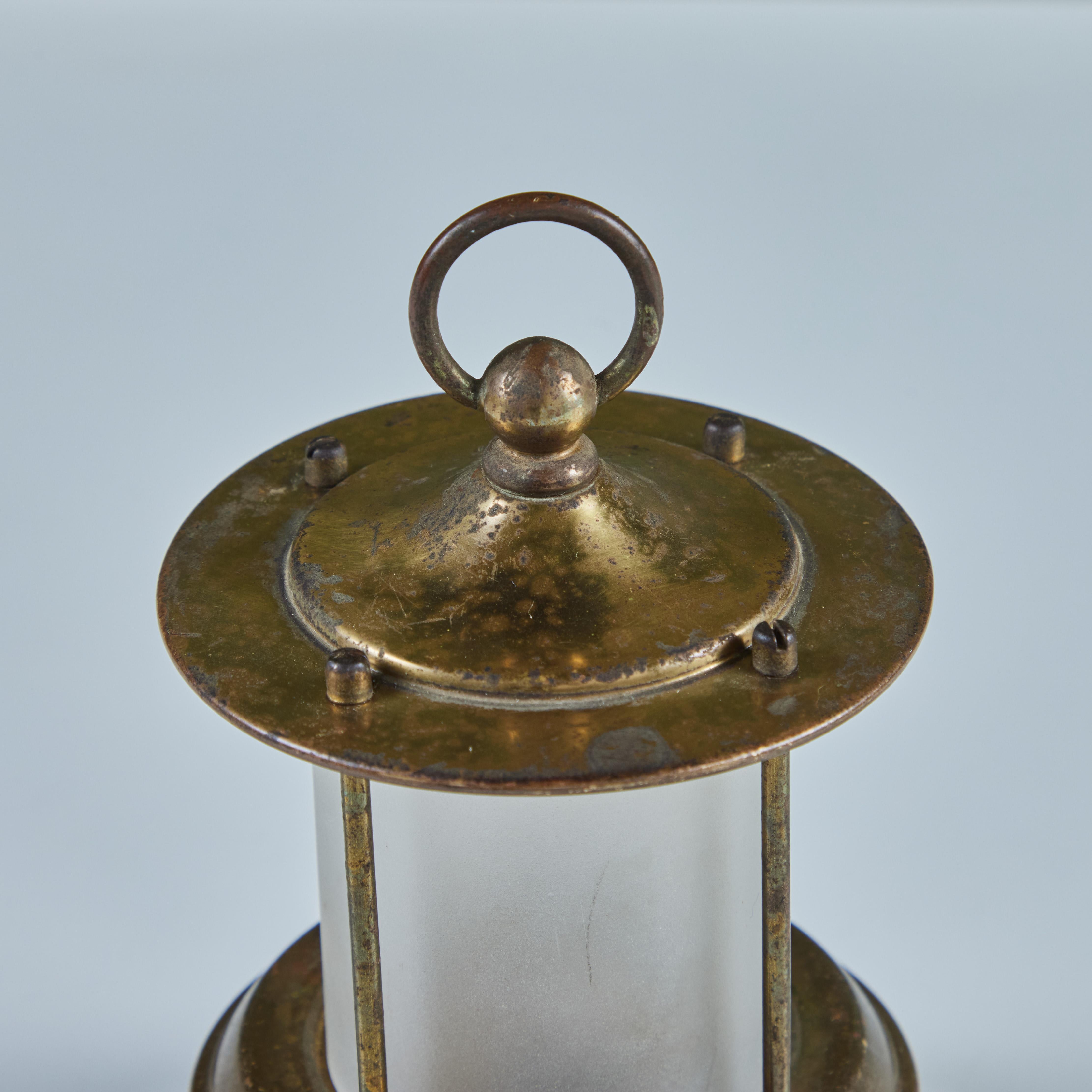 Brass Lantern Lamp for Chase USA For Sale 3