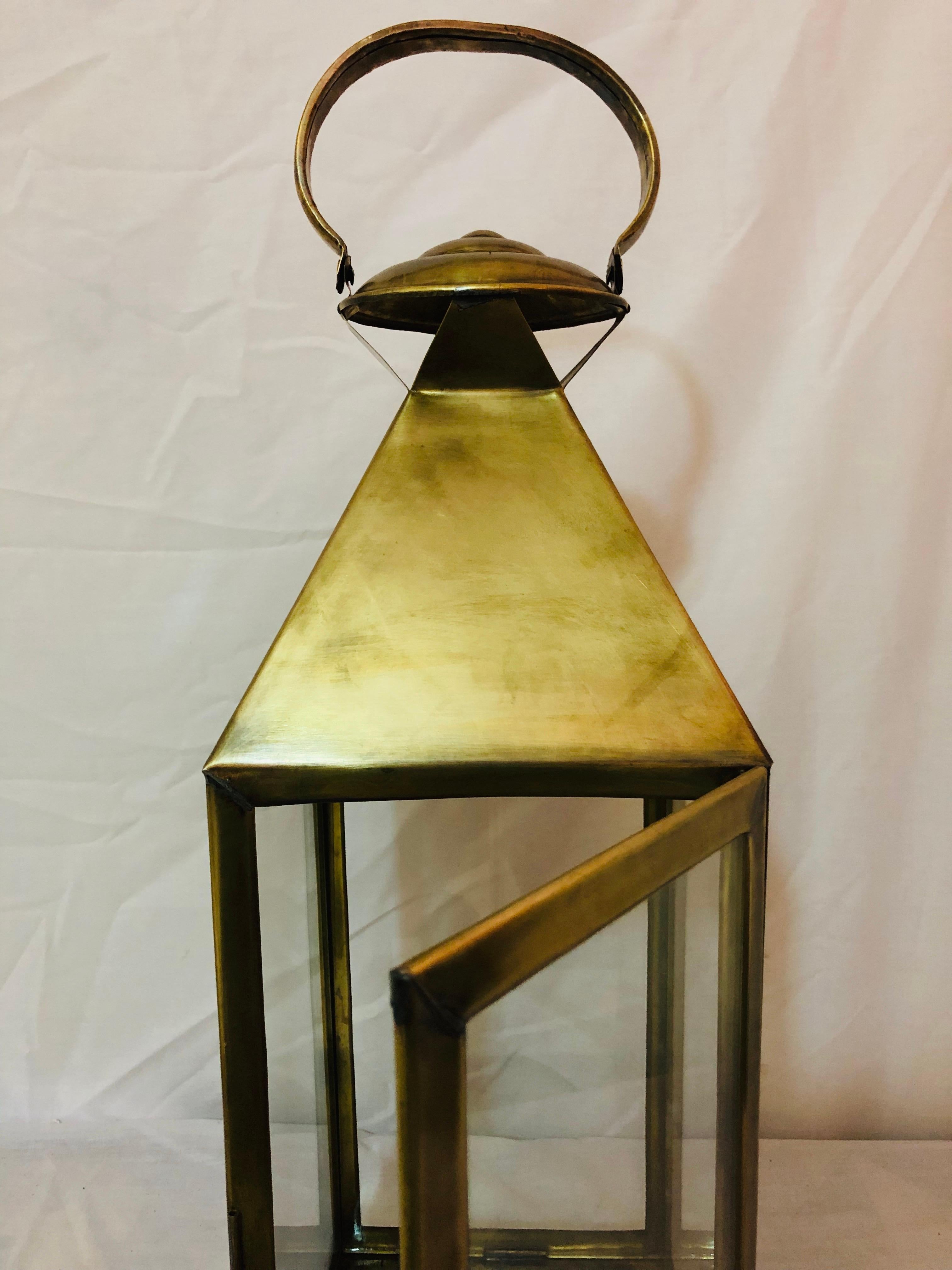 Brass Lantern or Candleholder for Garden or Indoor, a Pair 5