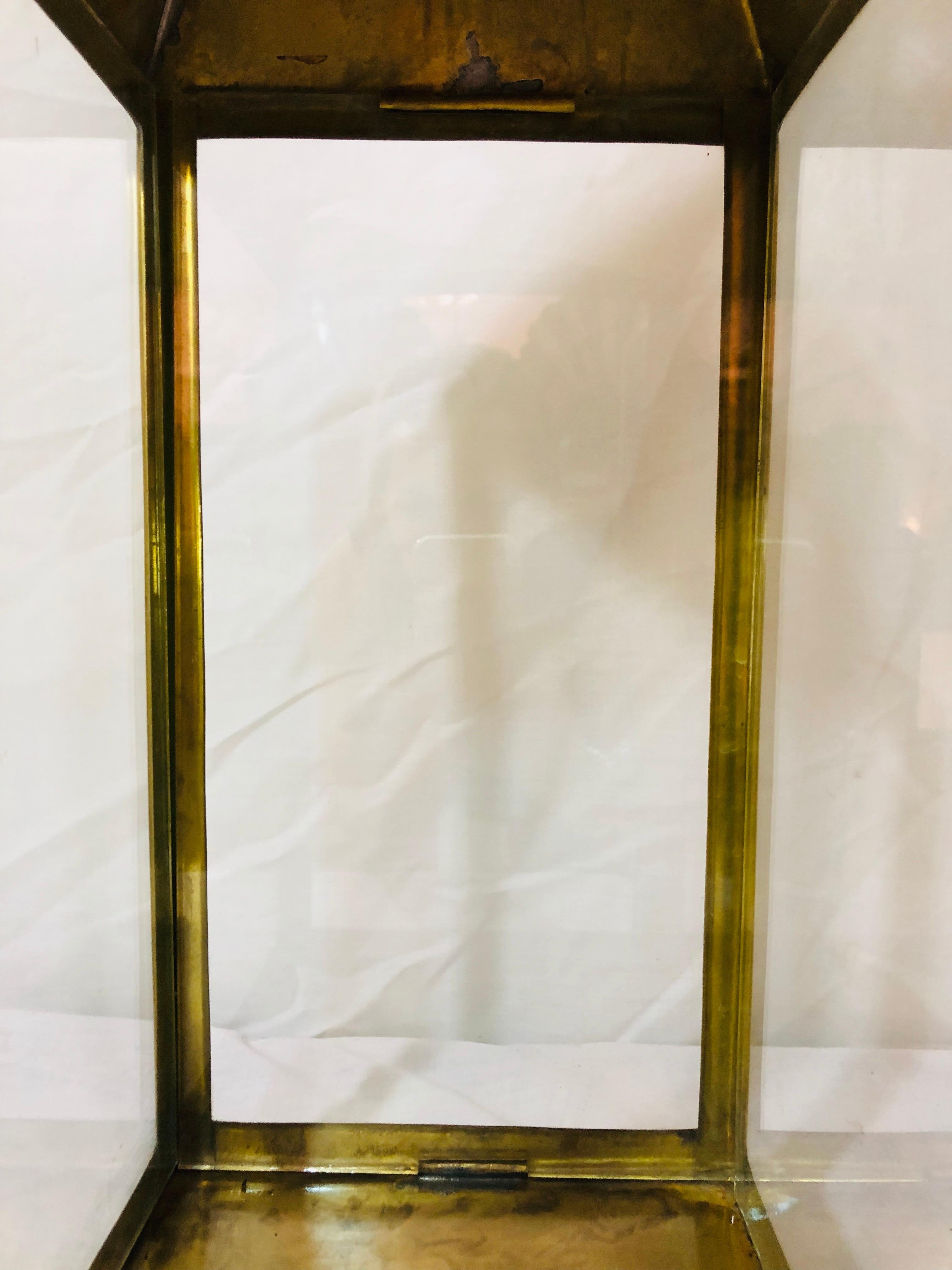 Brass Lantern or Candleholder for Garden or Indoor, a Pair 7