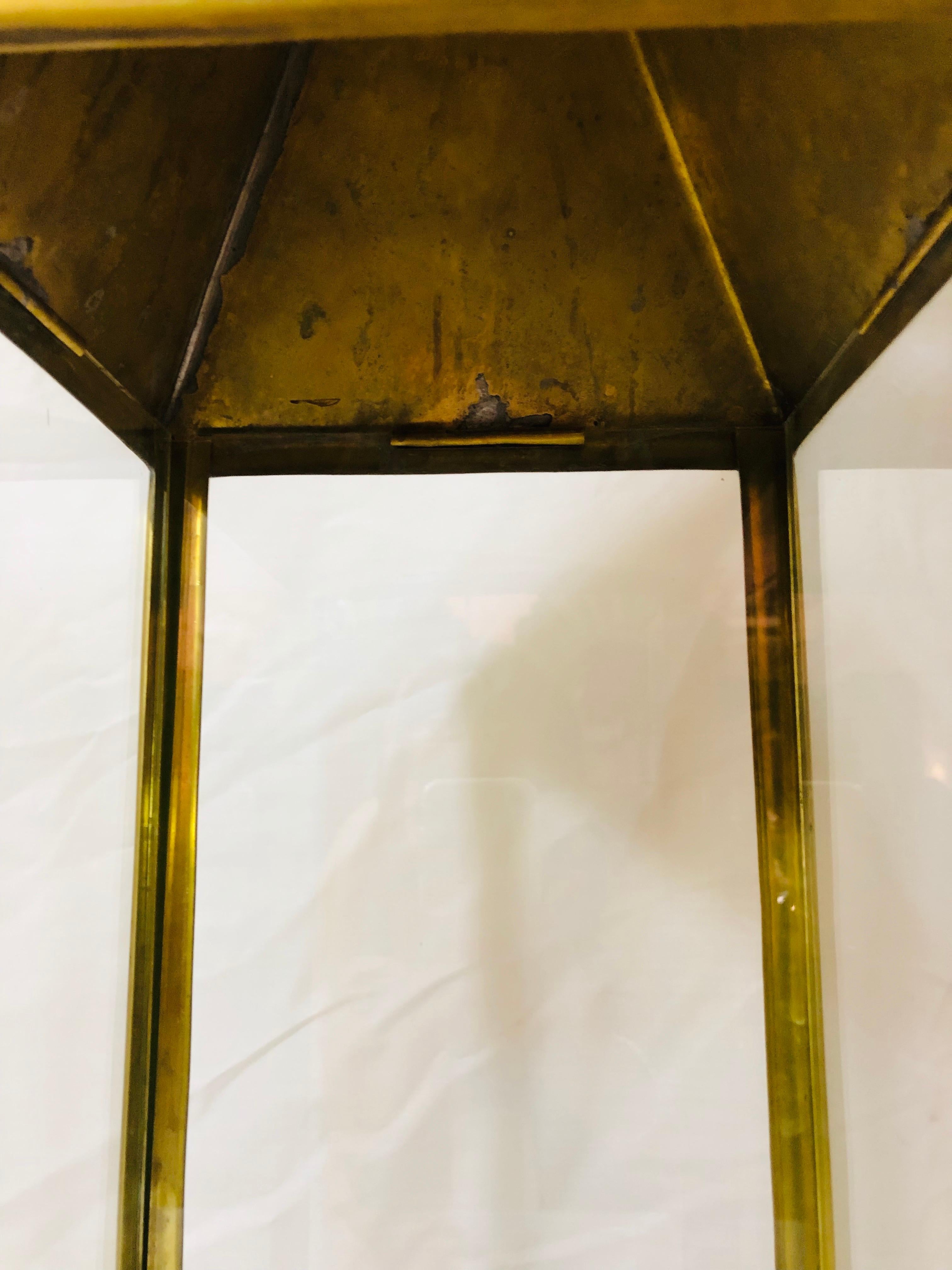 Brass Lantern or Candleholder for Garden or Indoor, a Pair 8