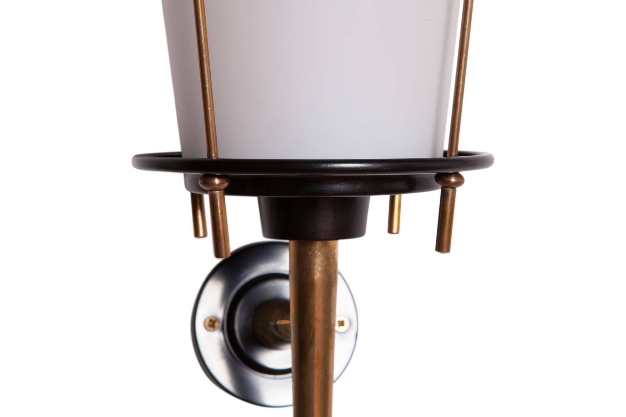 Late 20th Century Brass 'Lantern' Sconces by Maison Arlus, 1970s