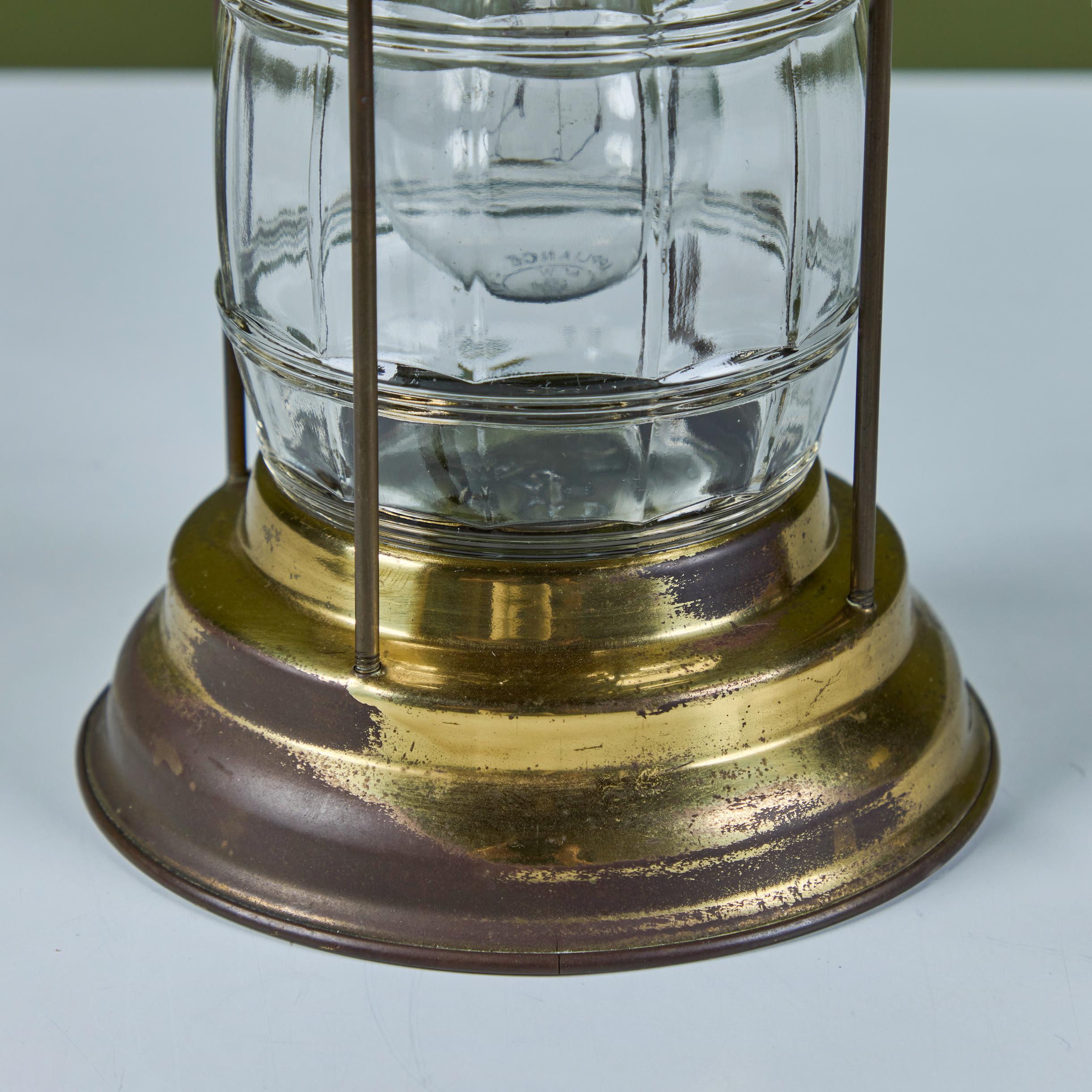 Brass Lantern Table Lamp For Sale 5
