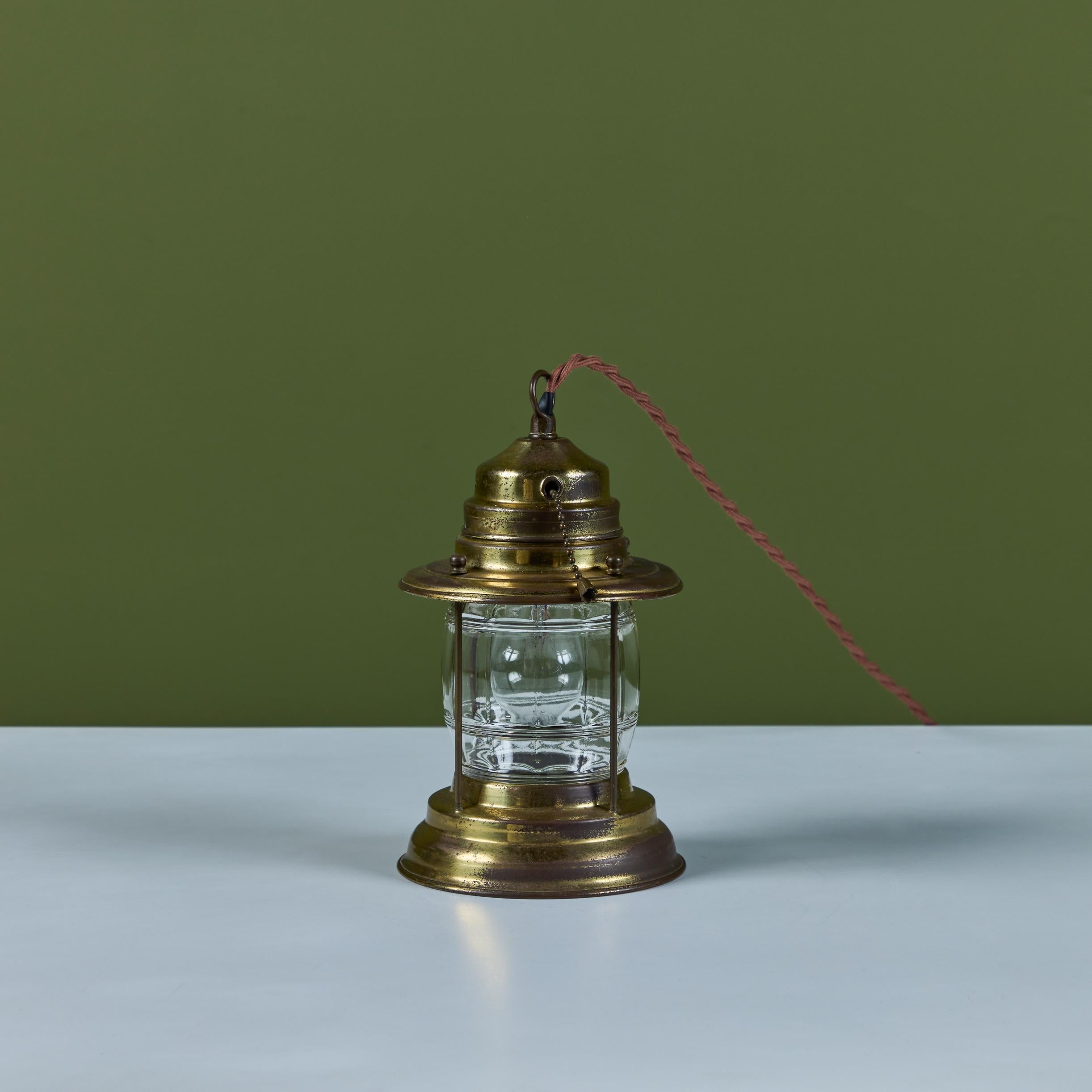 Brass Lantern Table Lamp For Sale 1