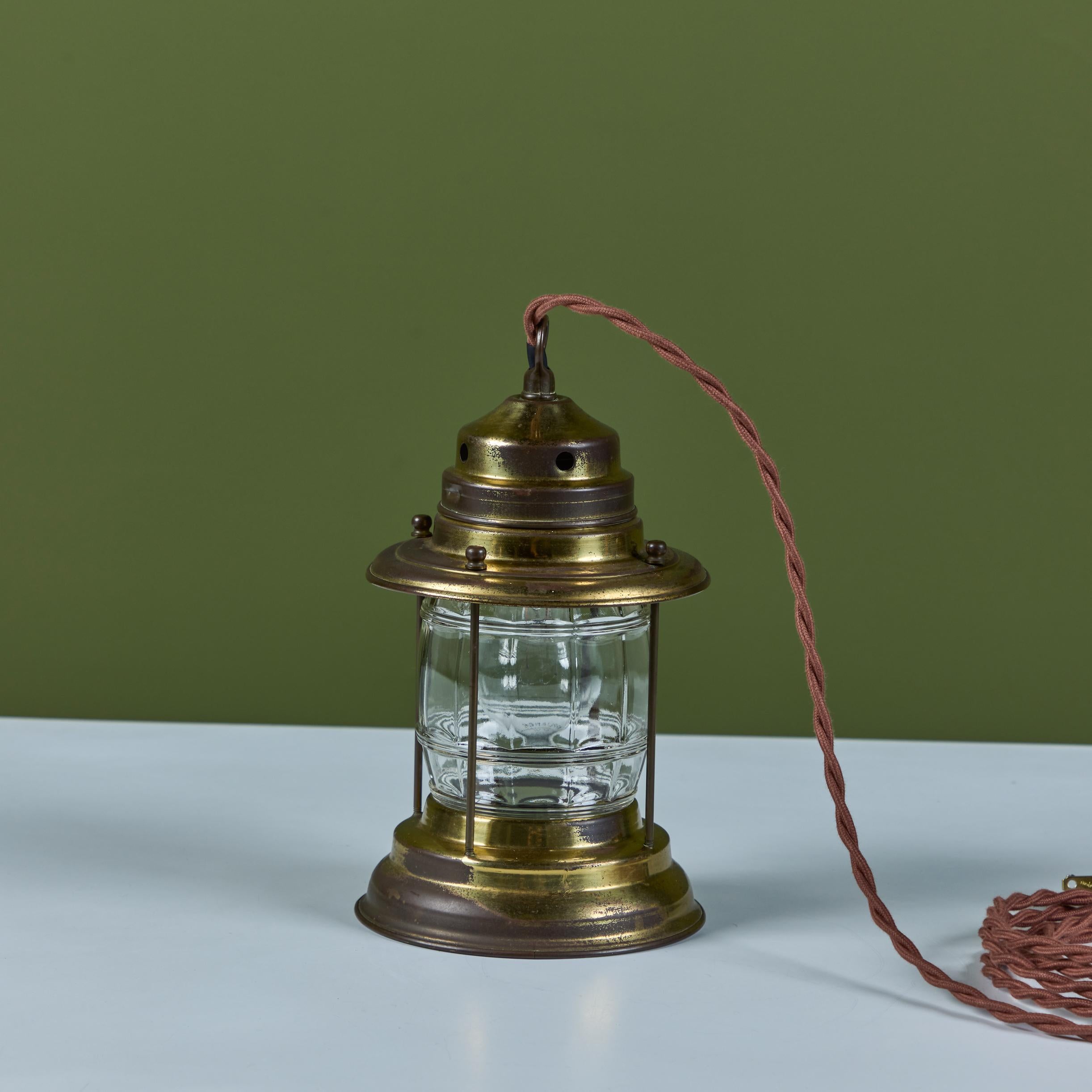 Brass Lantern Table Lamp For Sale 3