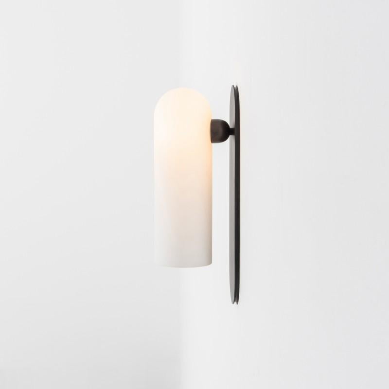 Contemporary Odyssey LG Brass Wall Sconce by Schwung