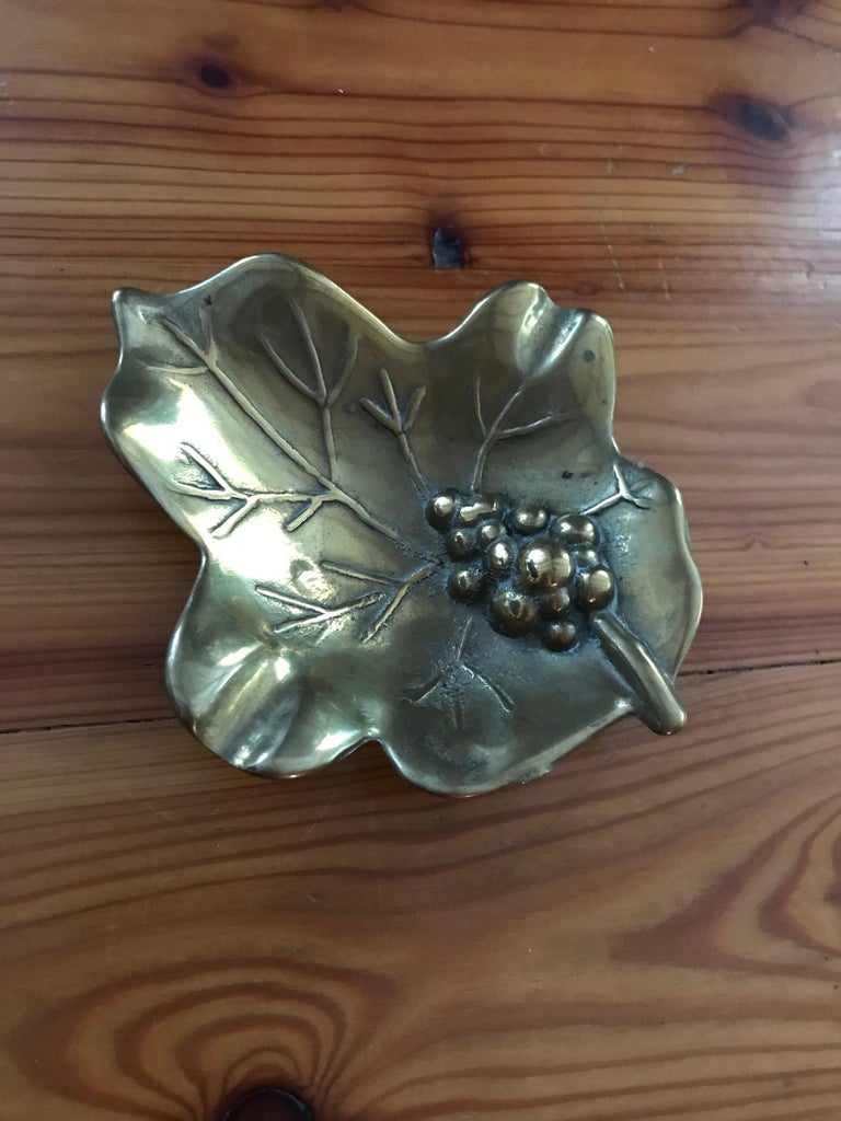 Brass Leaf Bowl, circa 1950 For Sale at 1stDibs