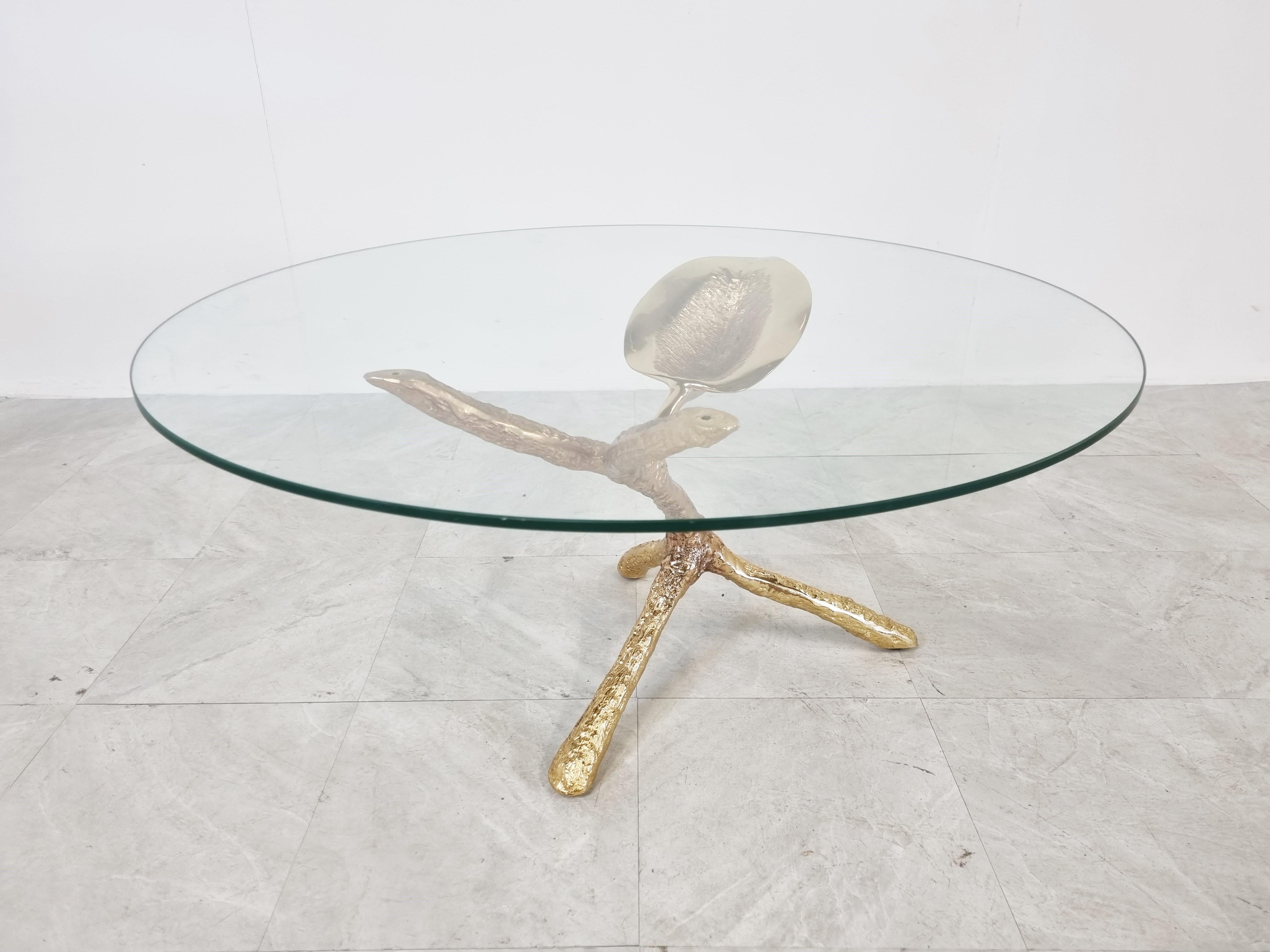 Brass Leaf Coffee Table, 1970s 5