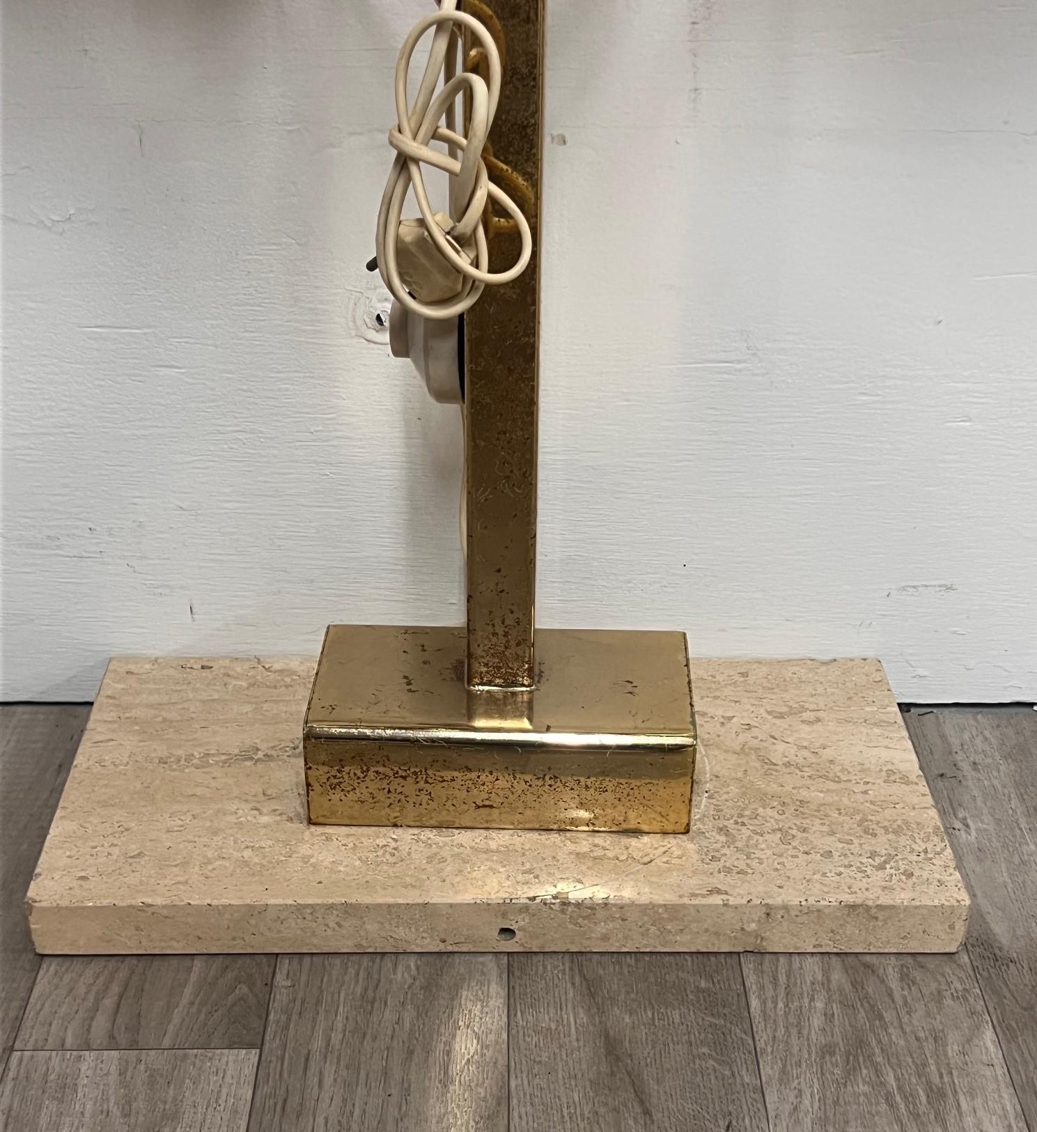 Lampada da terra a foglia d'ottone in vendita 1