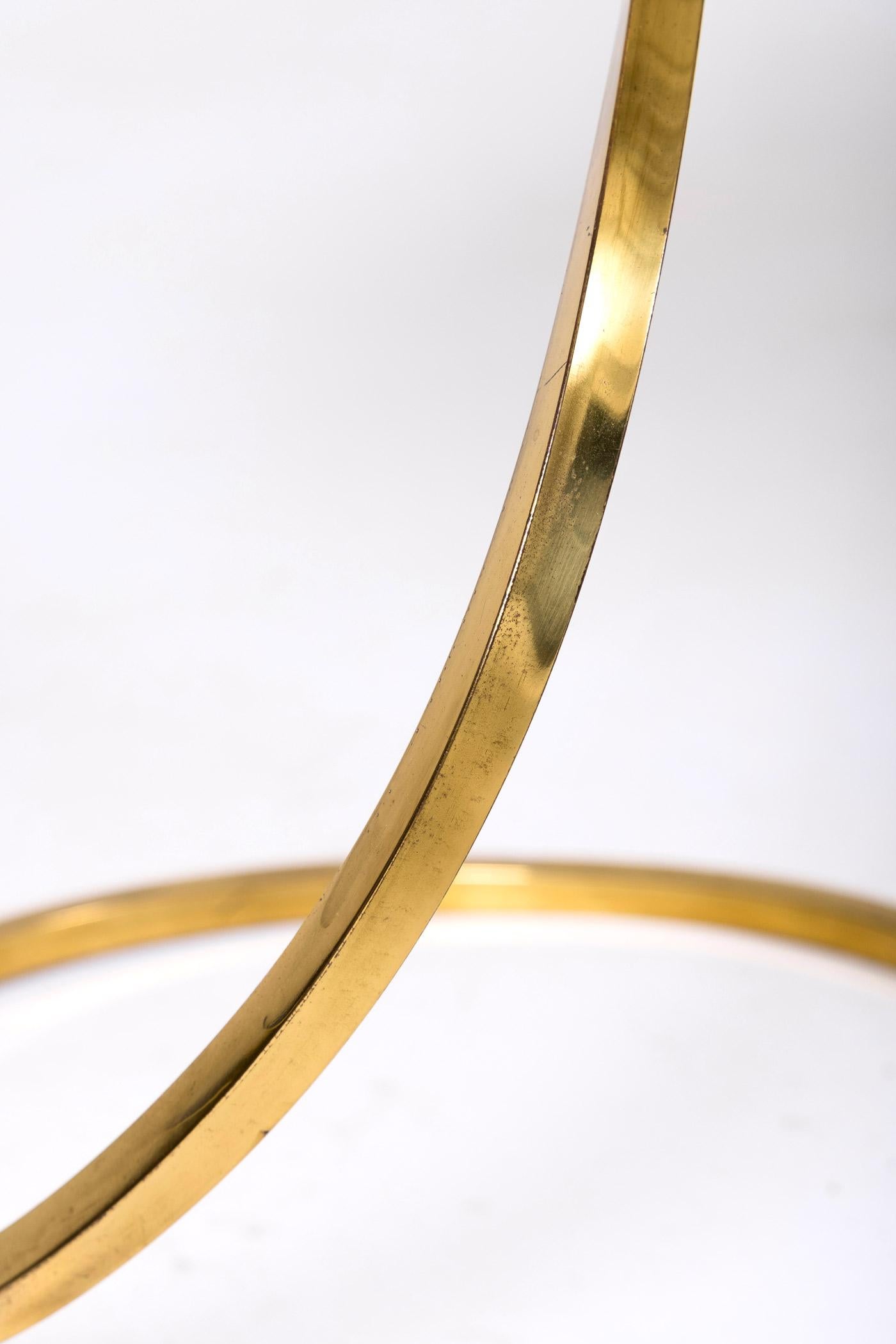Brass Leaf Lamp attributed to Tommaso Barbi, 1970s 3