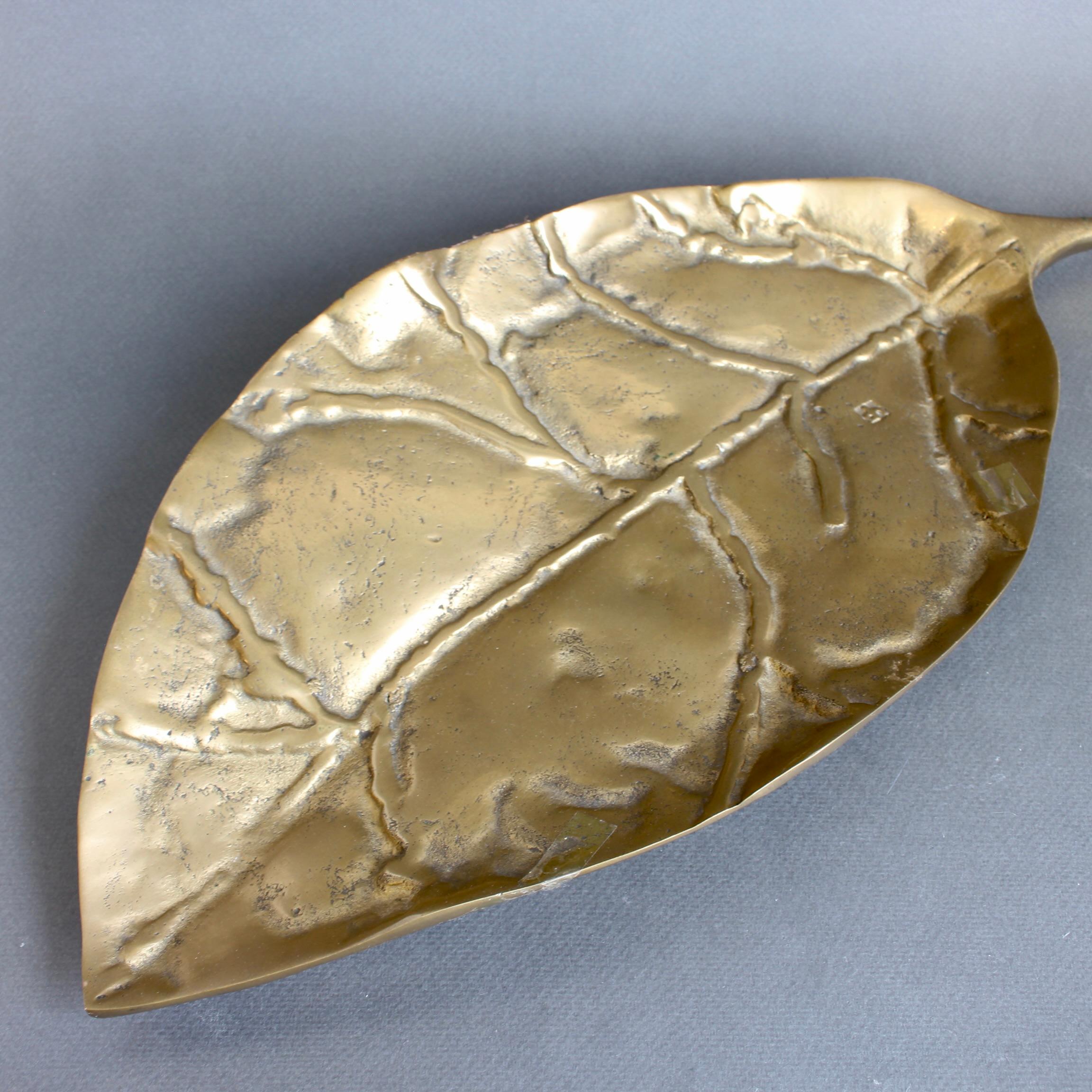 Brass Leaf / Tray II by David Marshall (circa 1980s) For Sale 5