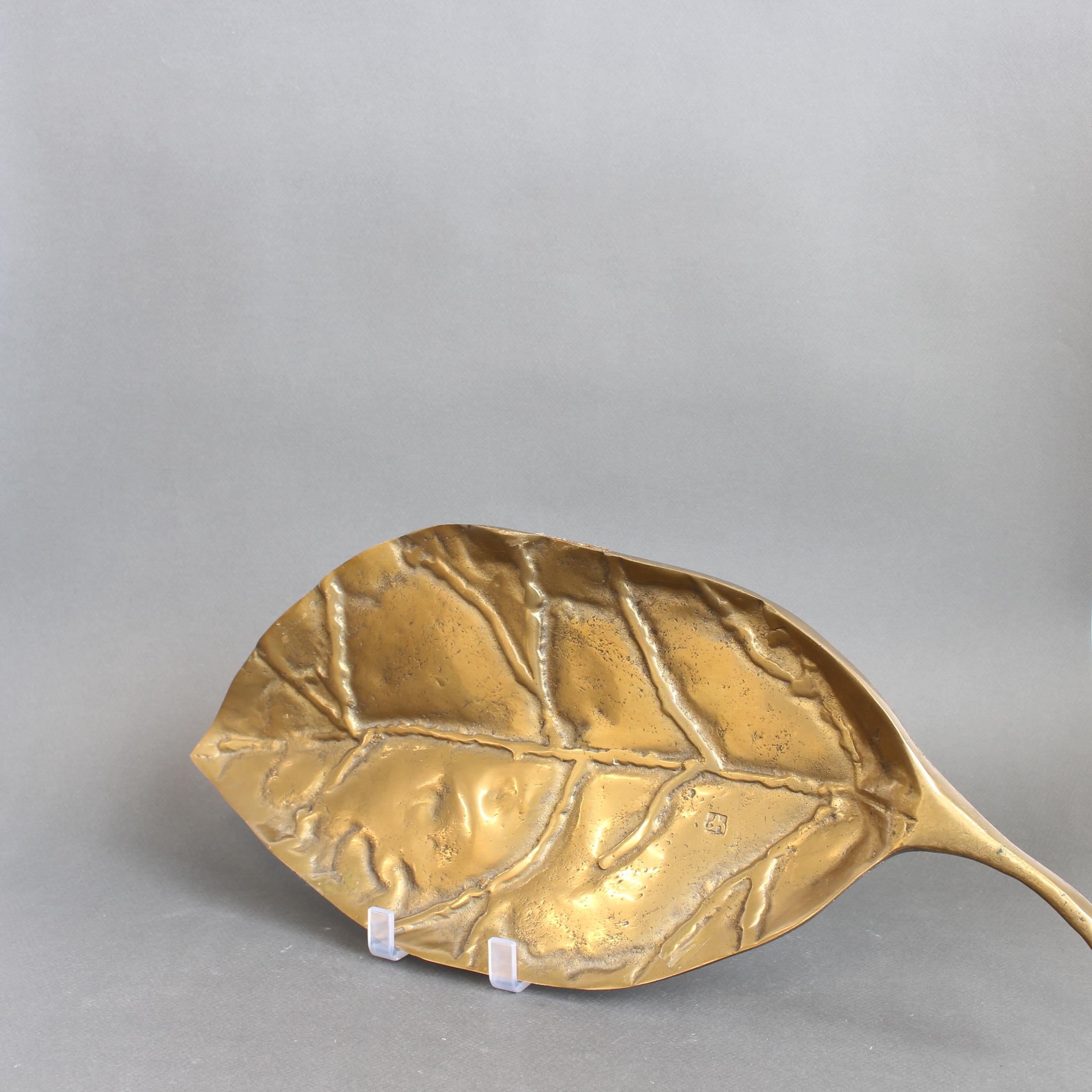 Spanish Brass Leaf / Tray II by David Marshall (circa 1980s) For Sale