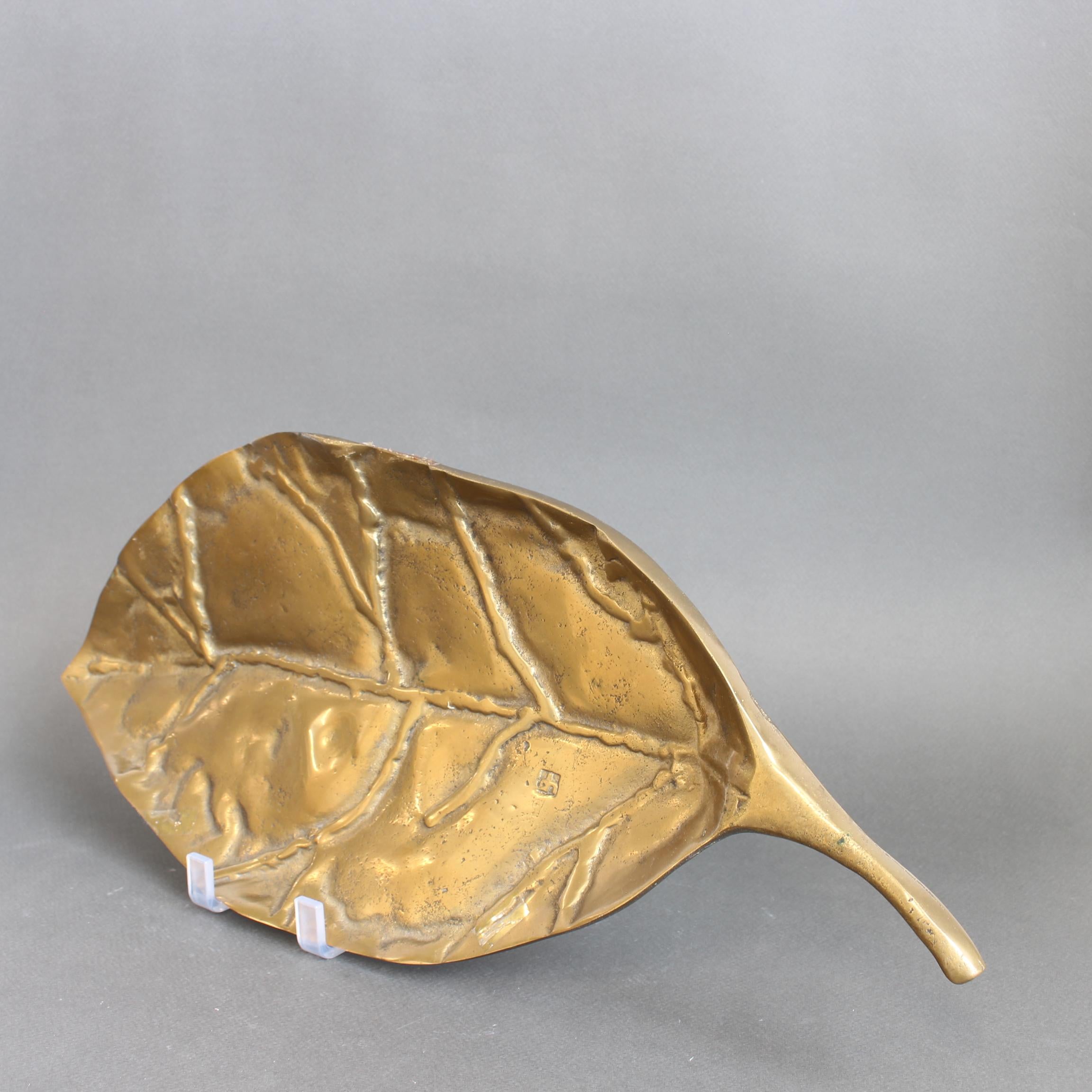 Brass Leaf / Tray II by David Marshall (circa 1980s) In Good Condition For Sale In London, GB