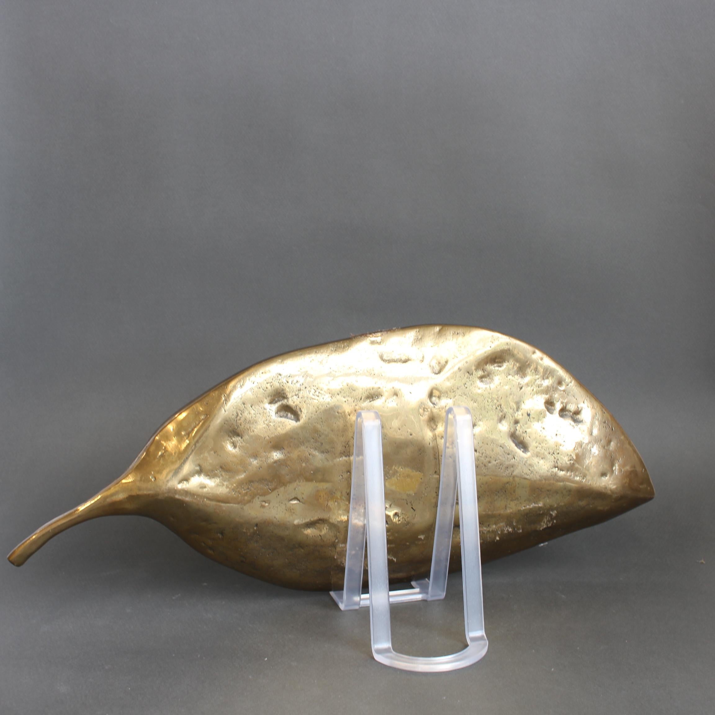 Late 20th Century Brass Leaf / Tray II by David Marshall (circa 1980s) For Sale