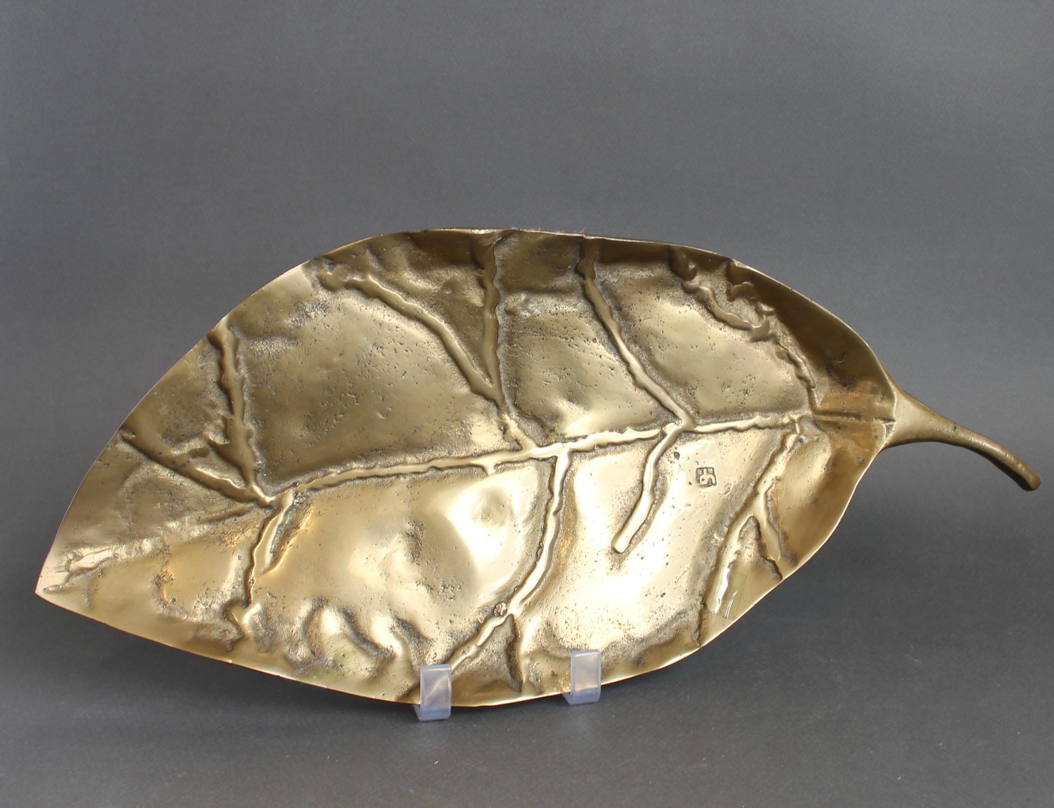 Brass Leaf / Tray II by David Marshall (circa 1980s) For Sale 1