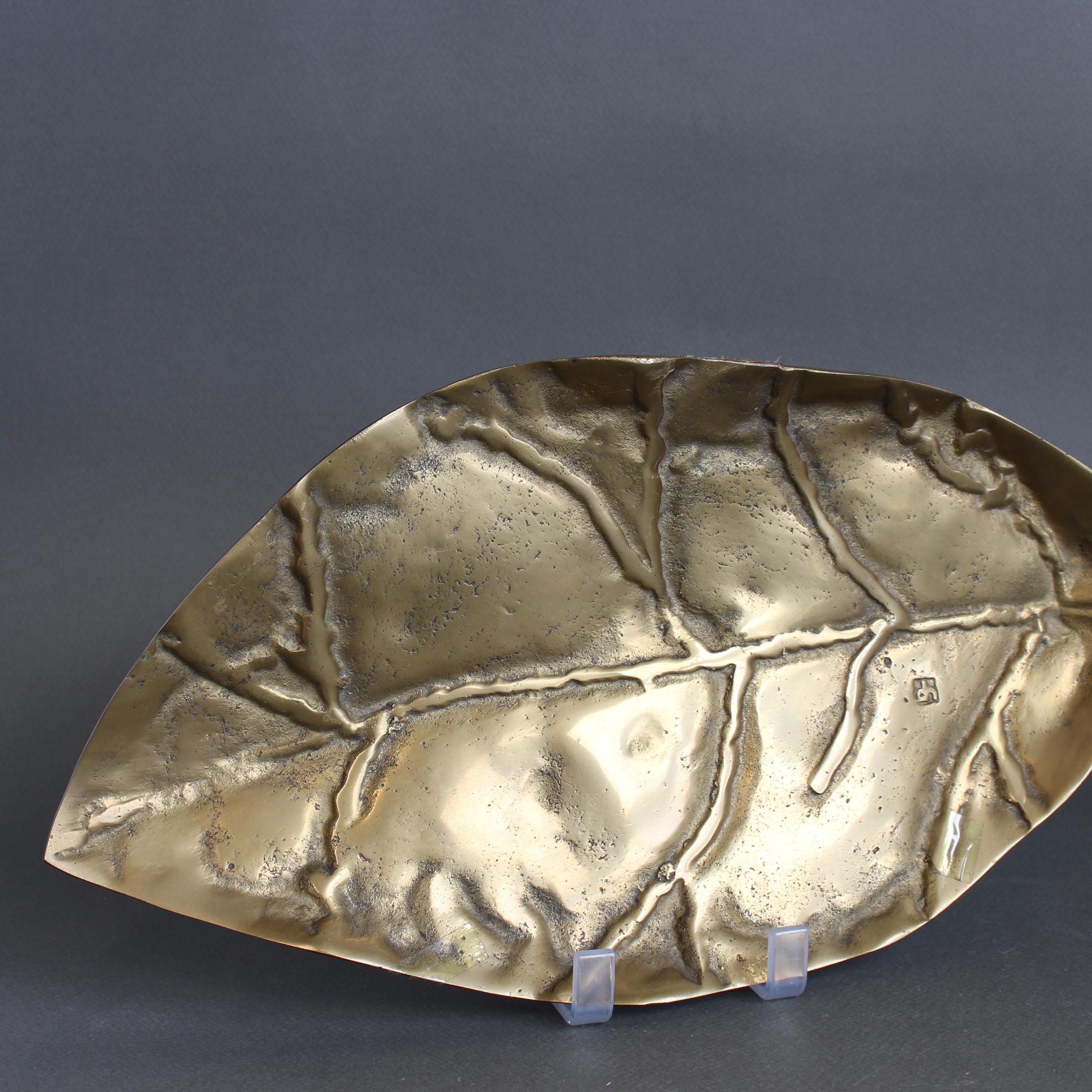 Brass Leaf / Tray II by David Marshall (circa 1980s) For Sale 2