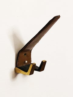 Brass Leather Wall Hooks
