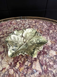 Brass Lemon Leaves Bowl Designed By Oskar Hansen For Virginia Metalcrafters