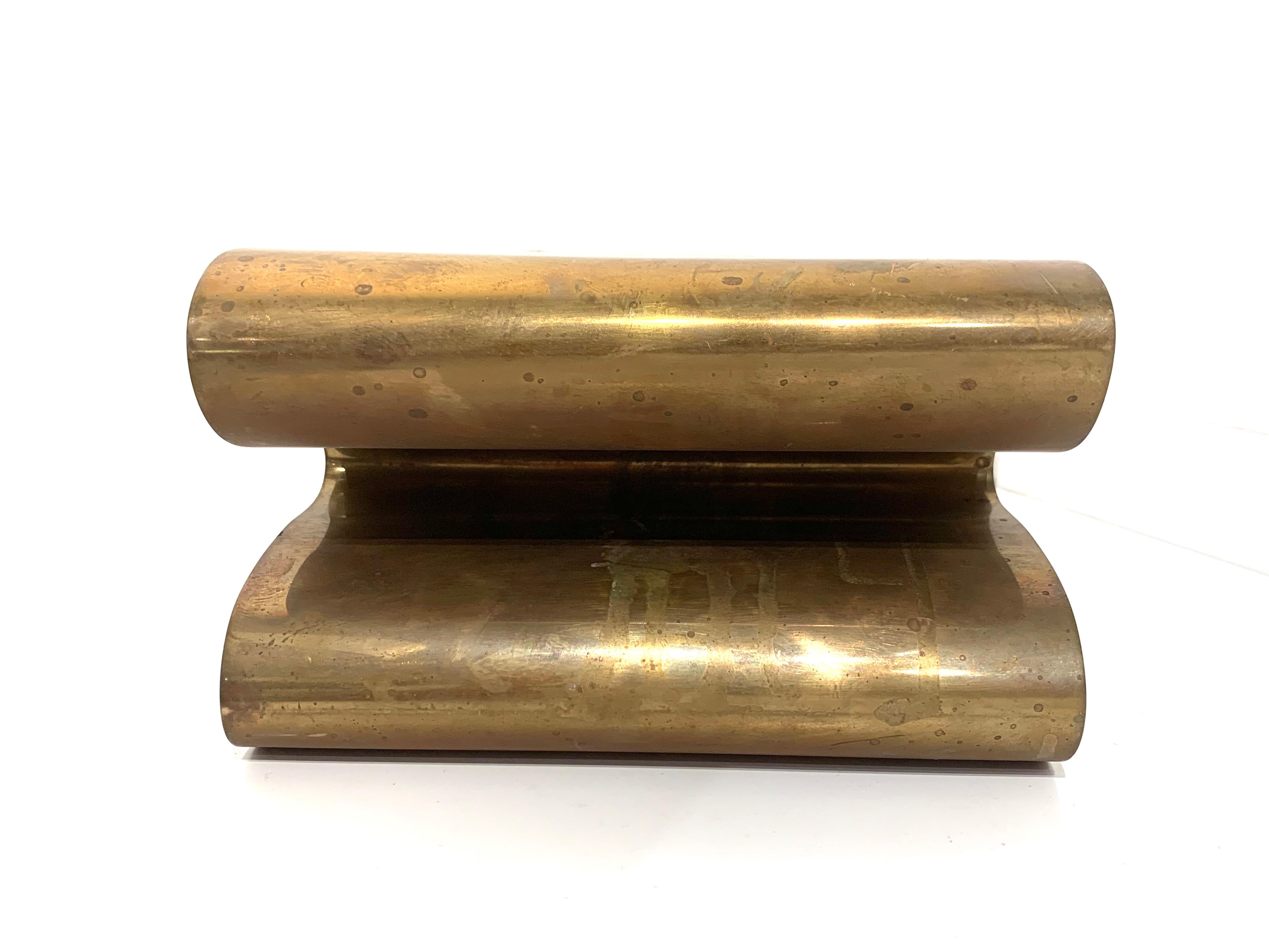Brass Letter Holder In Good Condition In San Diego, CA