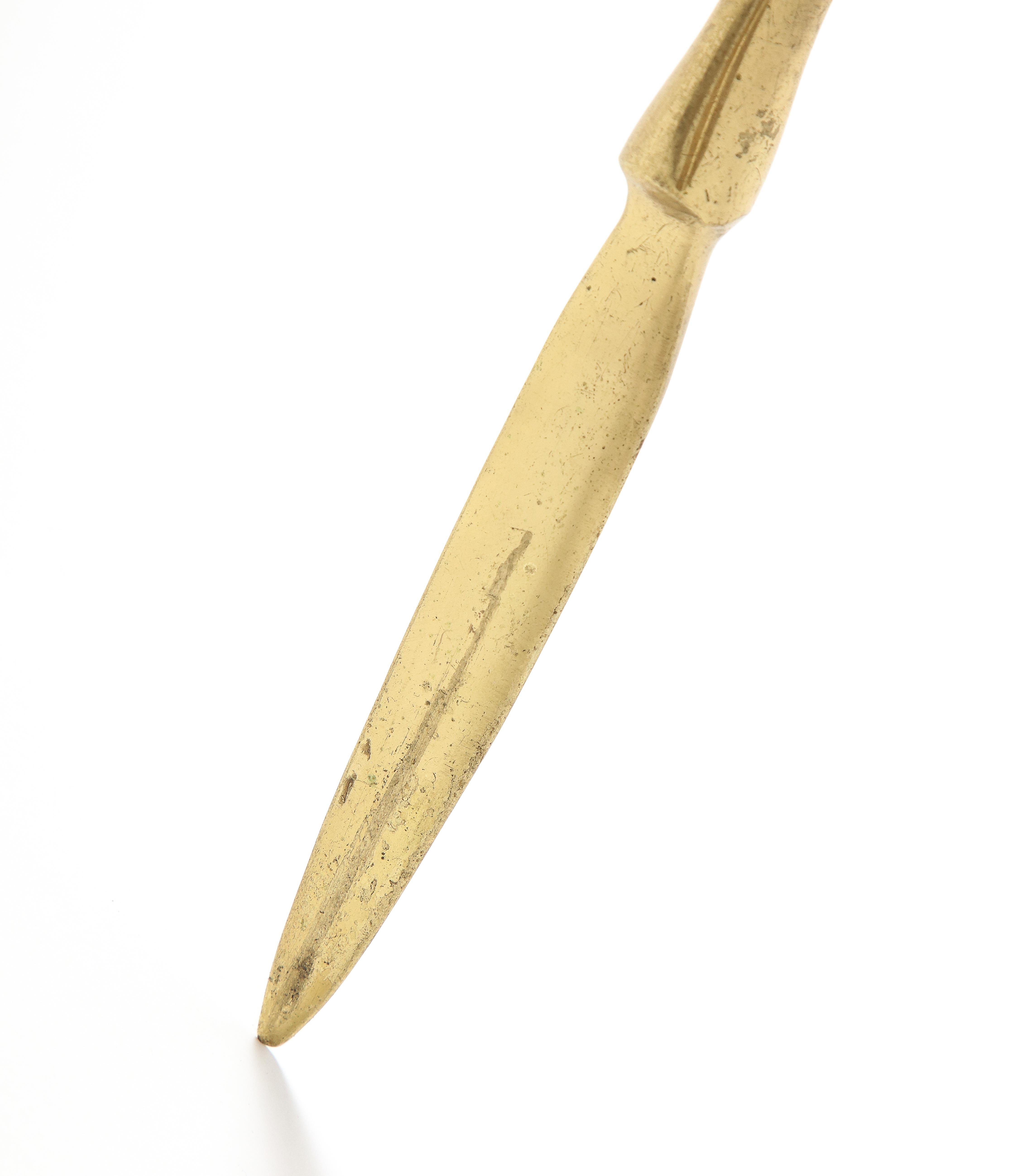 Brieföffner aus Messing in Huffußform, Vereinigte Staaten, um 1950 (Mitte des 20. Jahrhunderts) im Angebot