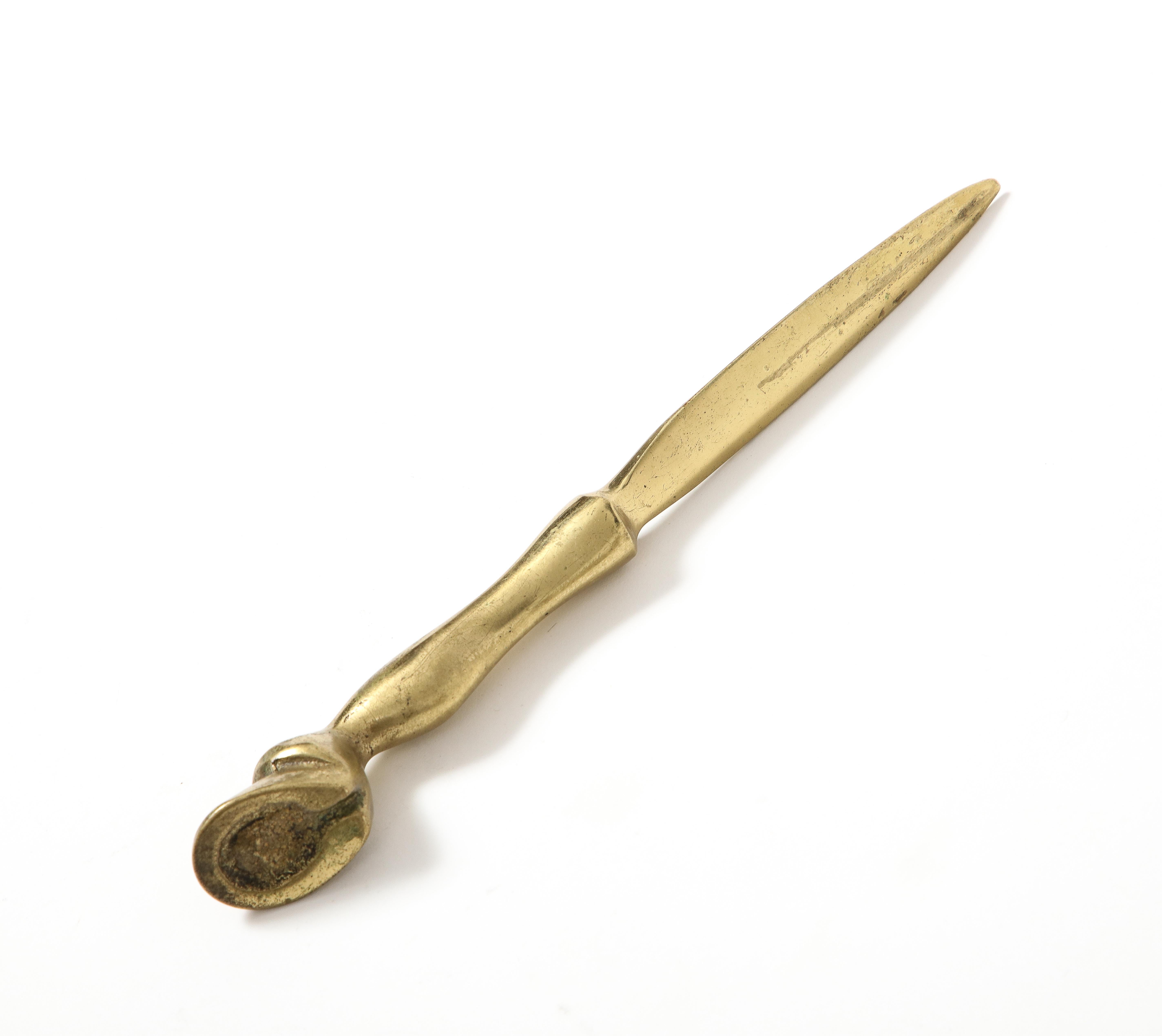 Brieföffner aus Messing in Huffußform, Vereinigte Staaten, um 1950 im Angebot 2