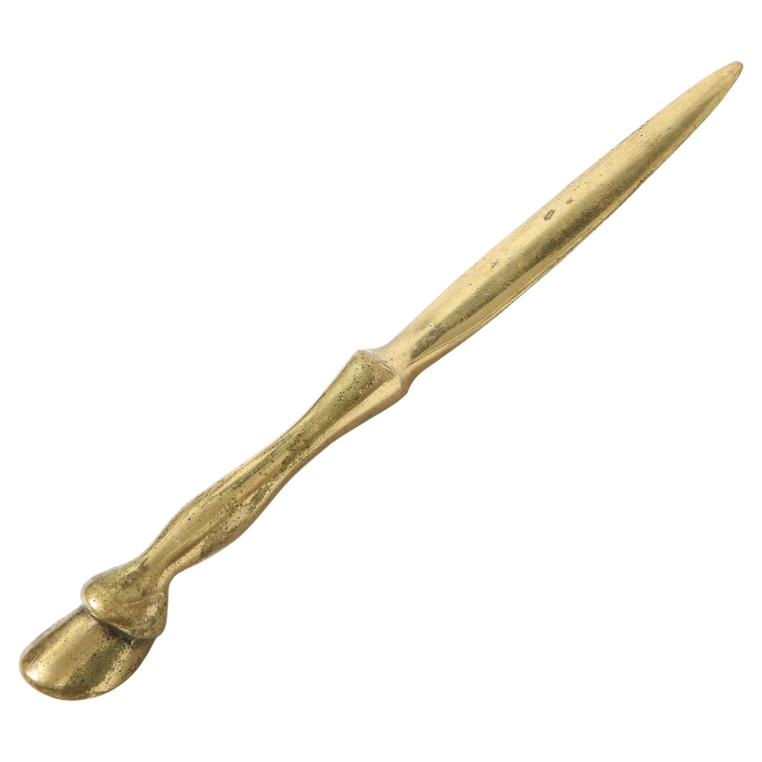 Brass Letter Opener in Hoof Shape, United States, c. 1950