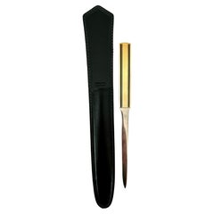 Brass Letter Opener with Leather Case Made in Germany