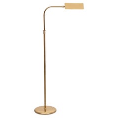 Vintage Brass Library floor lamp Germany 1970s 